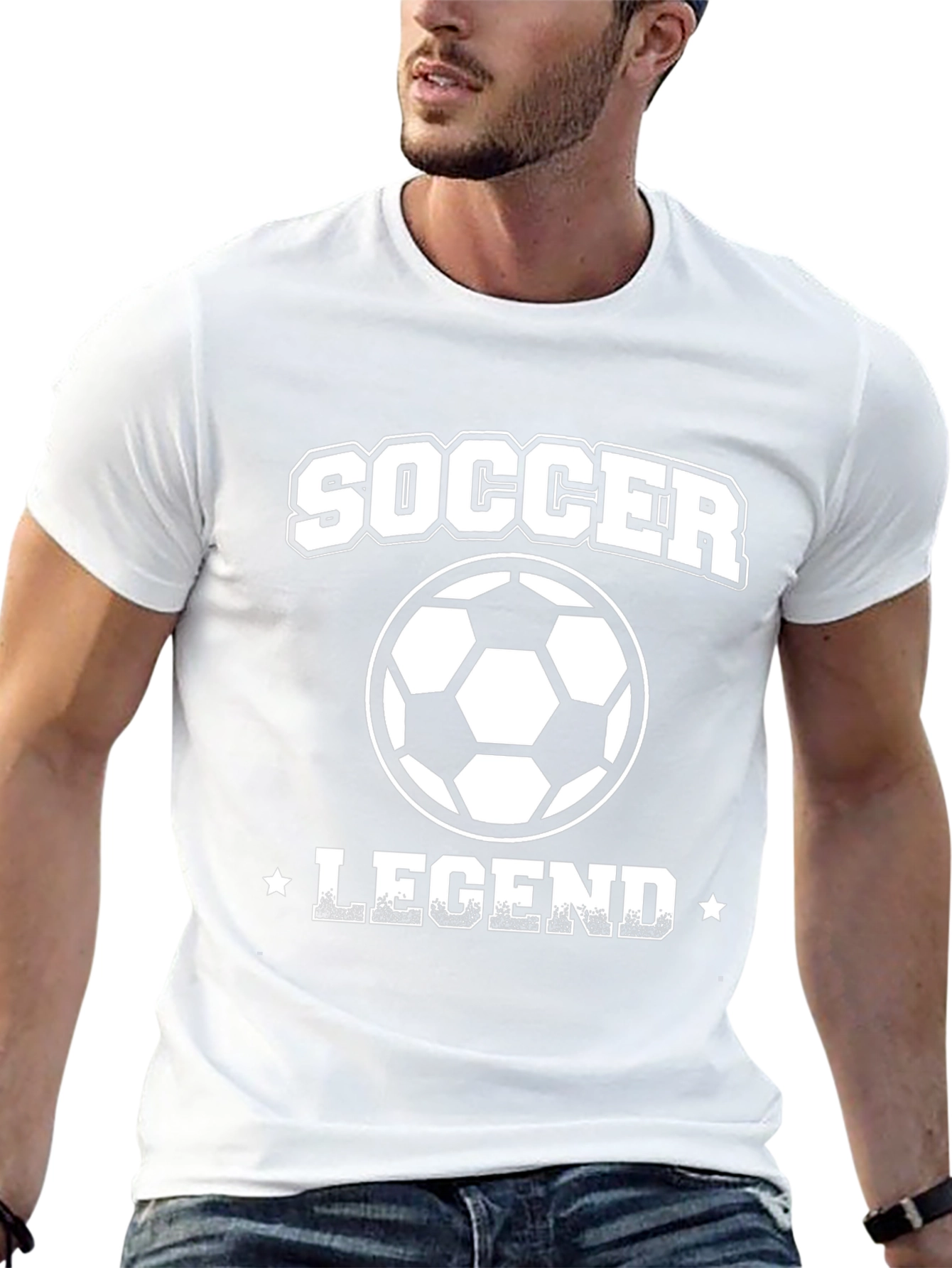 Black Soccer Legend Black Graphic Tee view 13