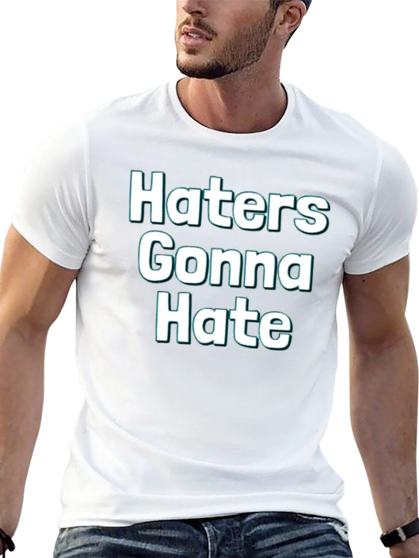Black Haters Gonna Hate Graphic Tee view 13