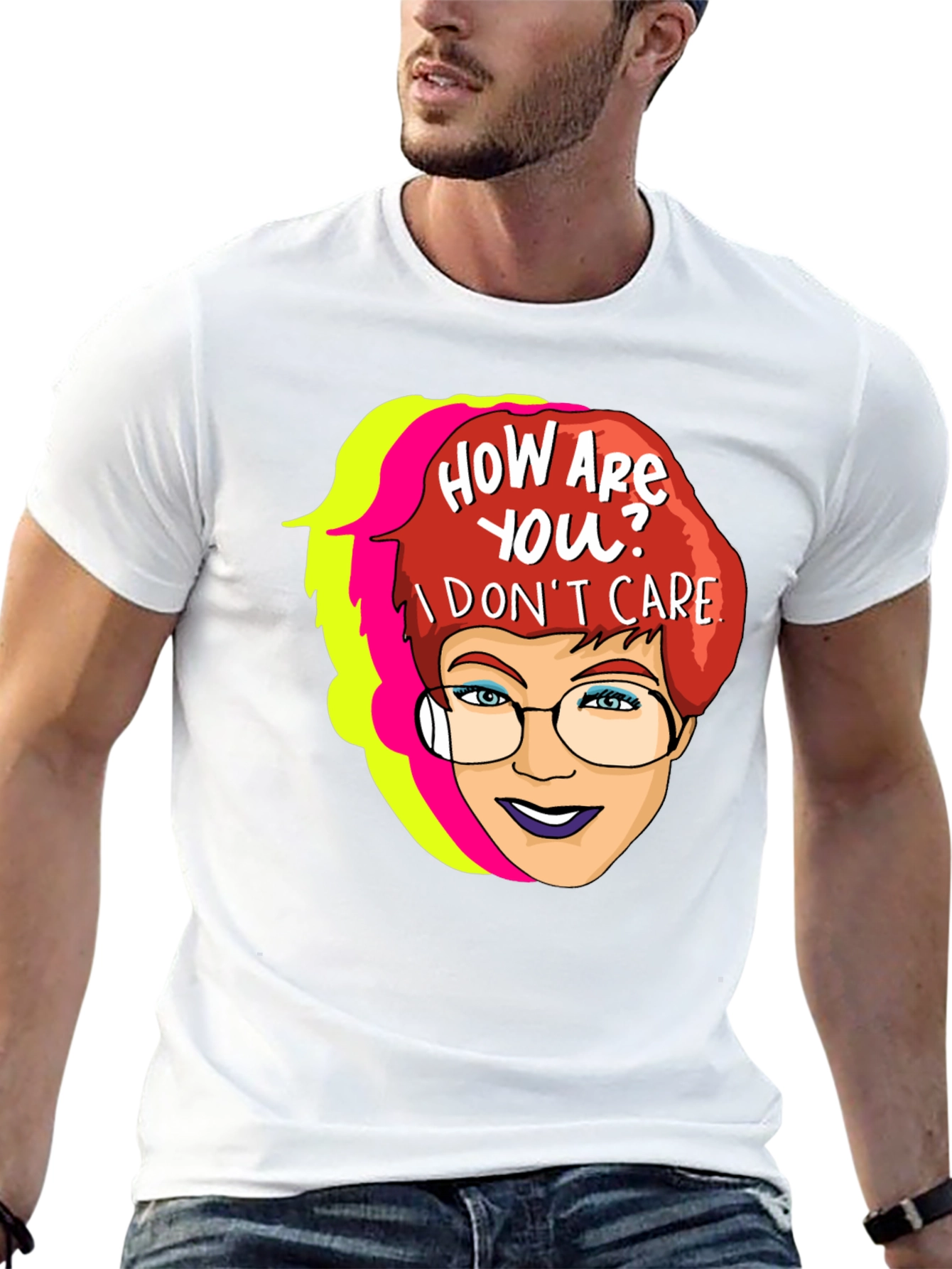 Black Sarcastic Cartoon Graphic T-Shirt view 13