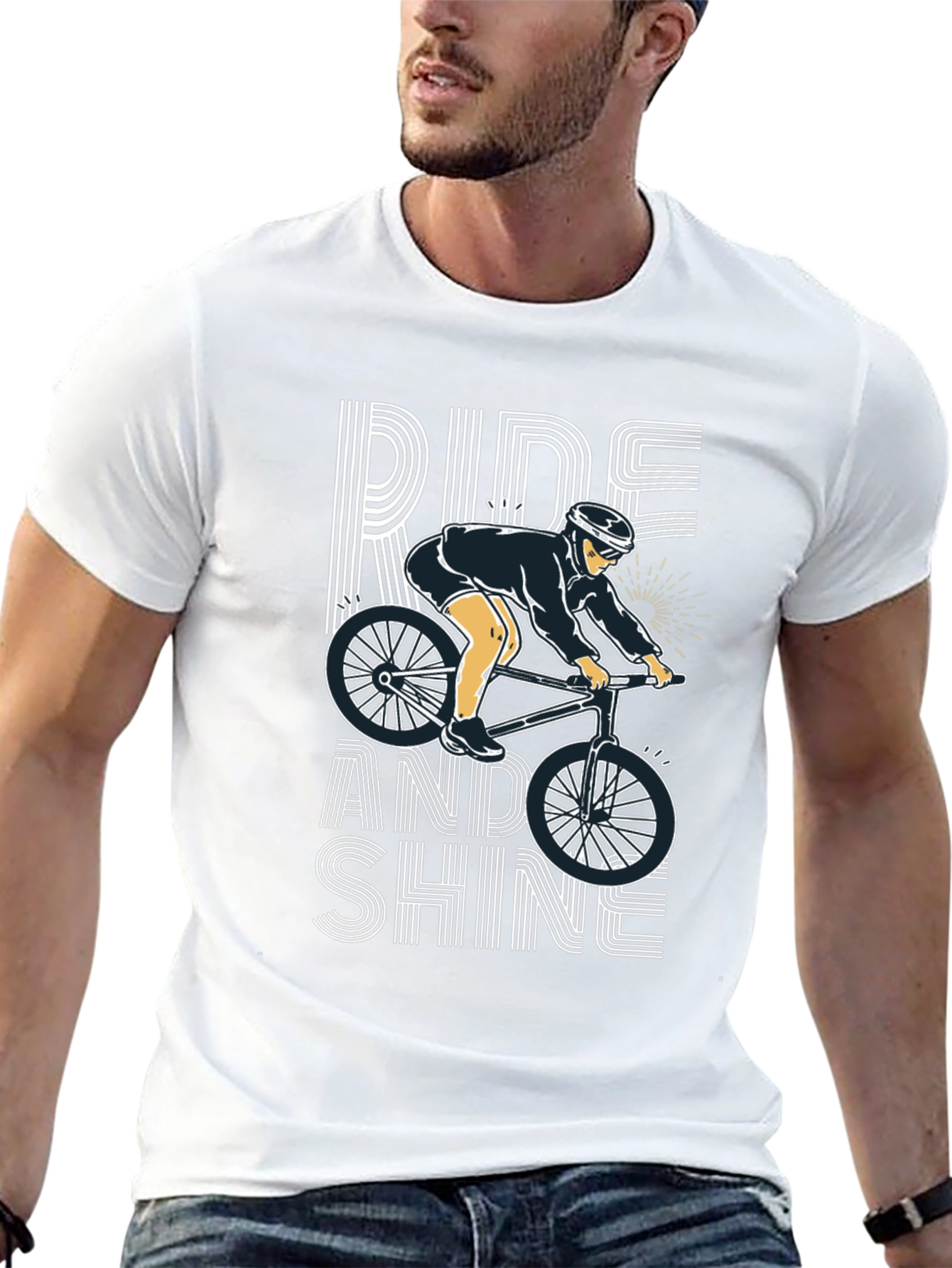 Black Ride and Shine Graphic Tee view 13