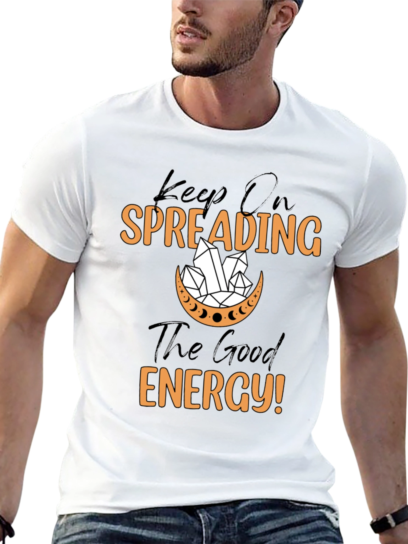 Black Keep On Spreading The Good Energy T-Shirt view 13