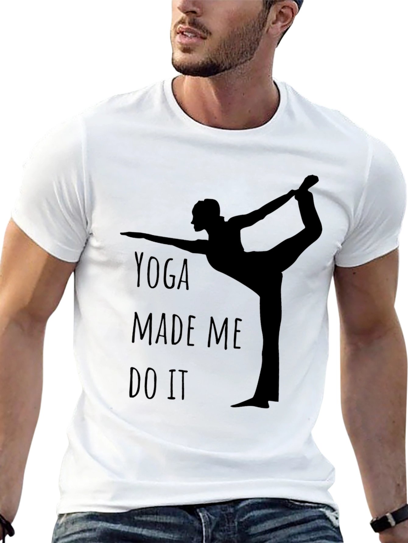 Black Yoga Made Me Do It - Graphic Tee view 13