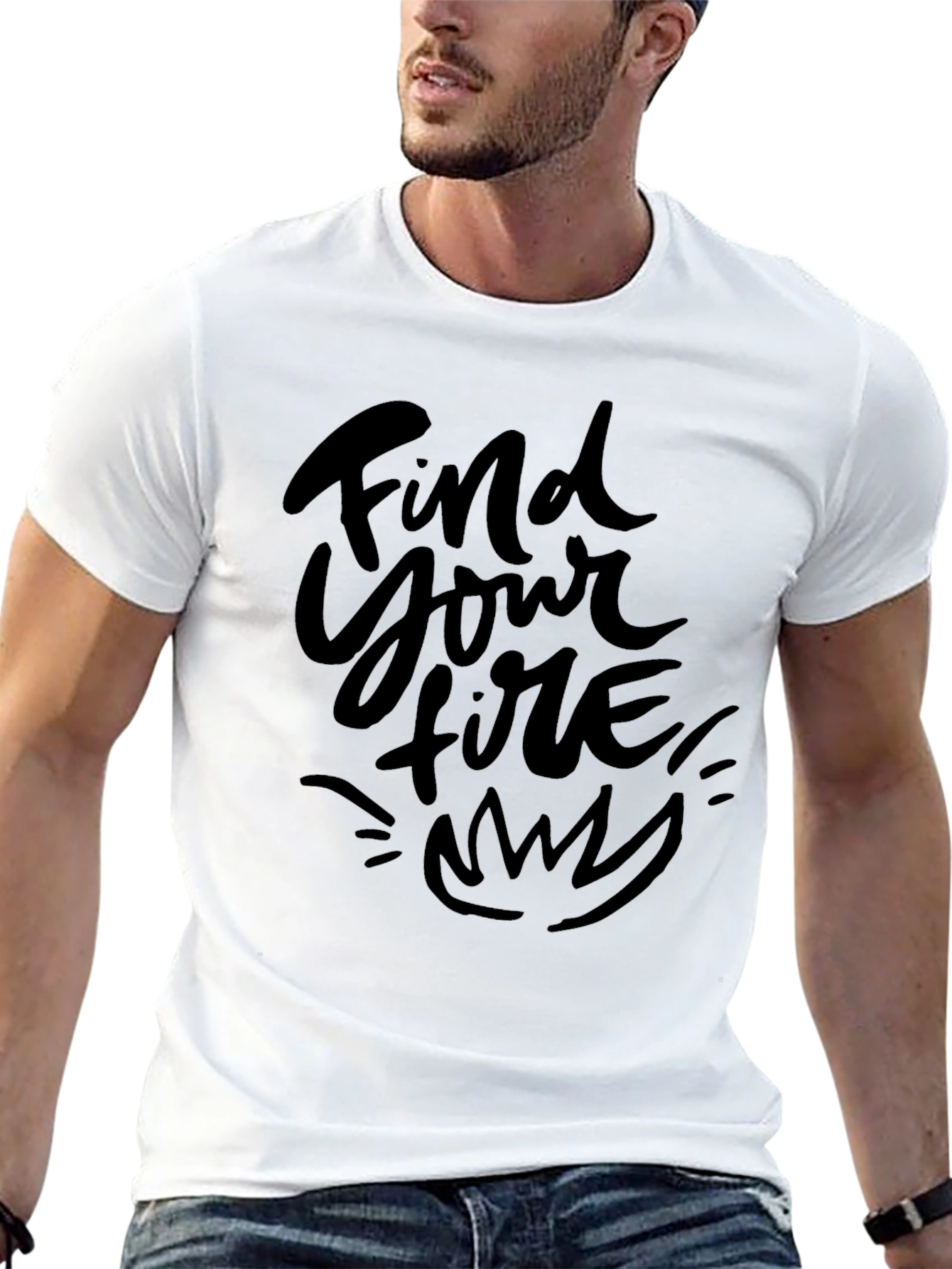 Black Find Your Fire Black Graphic Tee view 13
