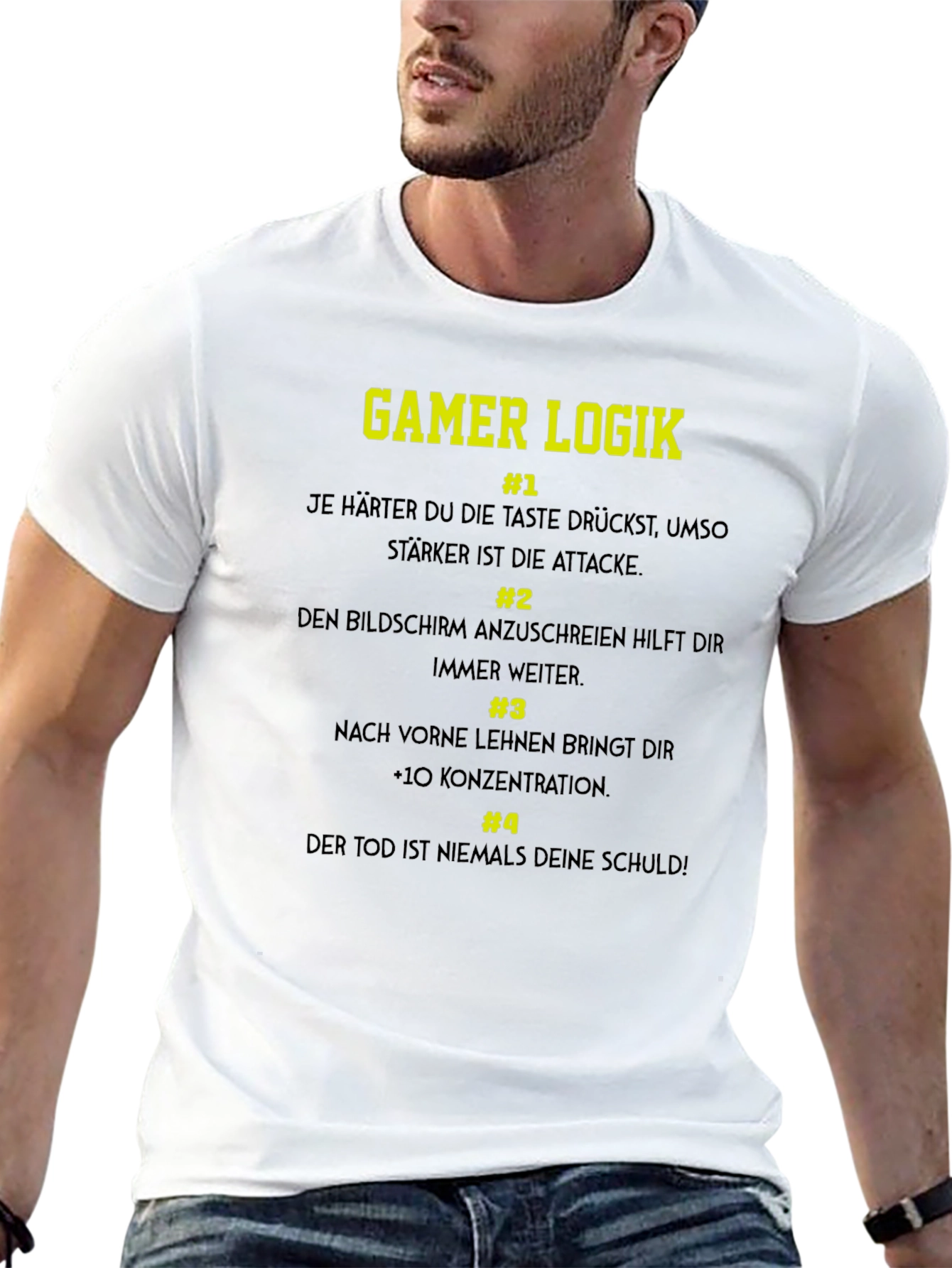 Black Gamer Logik T-Shirt - Funny Gaming Tee view 13