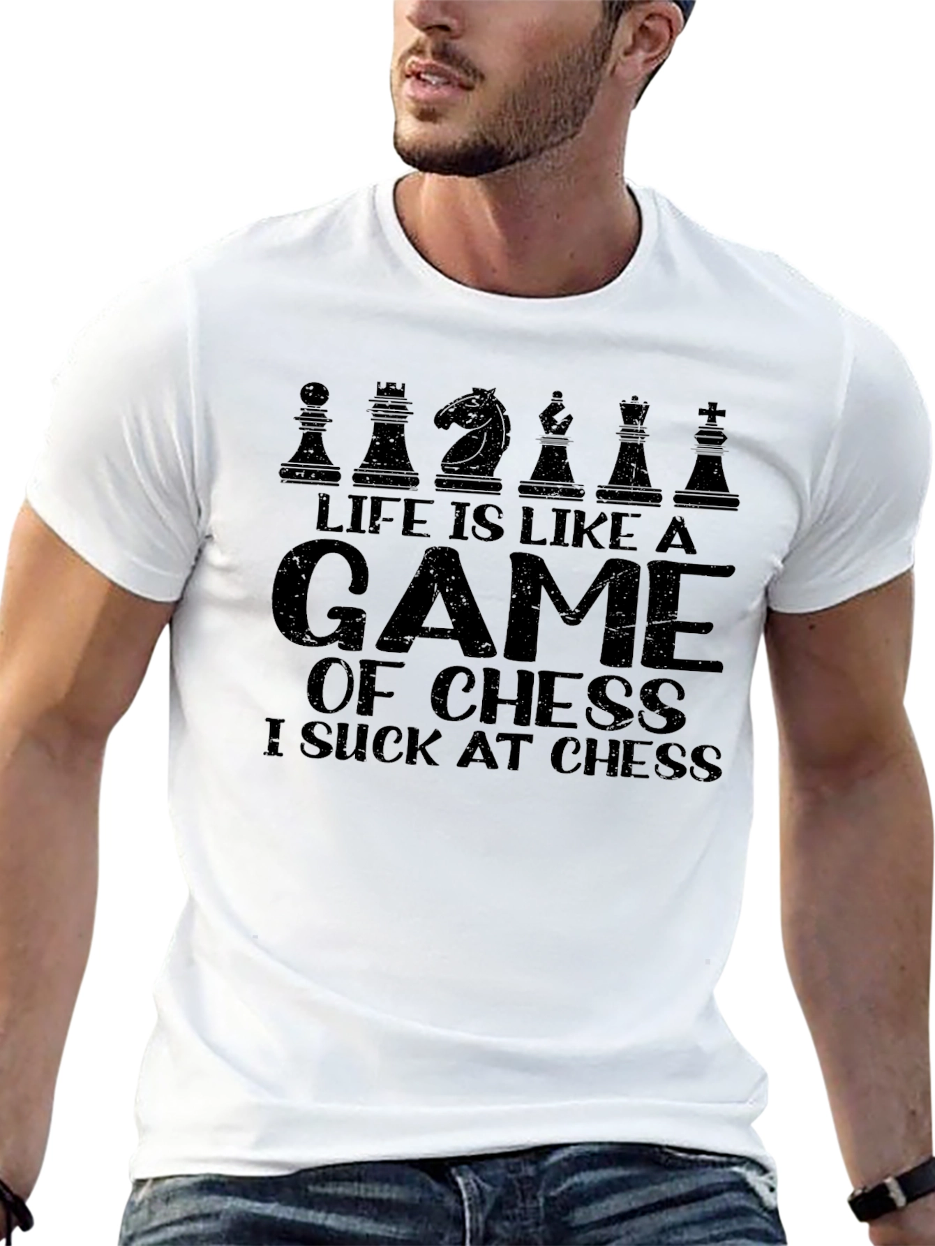 Black Life is Like Chess T-Shirt - I Suck at Chess Humor Tee view 13