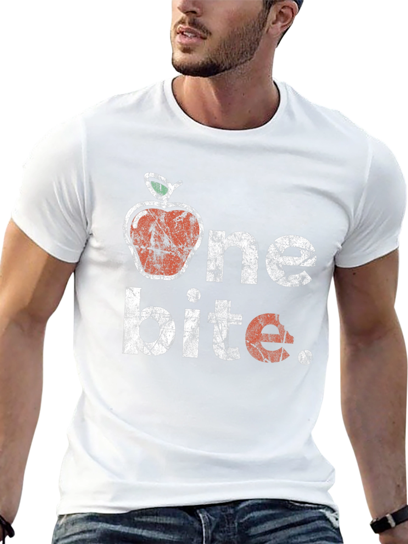 Black One Bite Apple Graphic T-Shirt - Unisex view 13