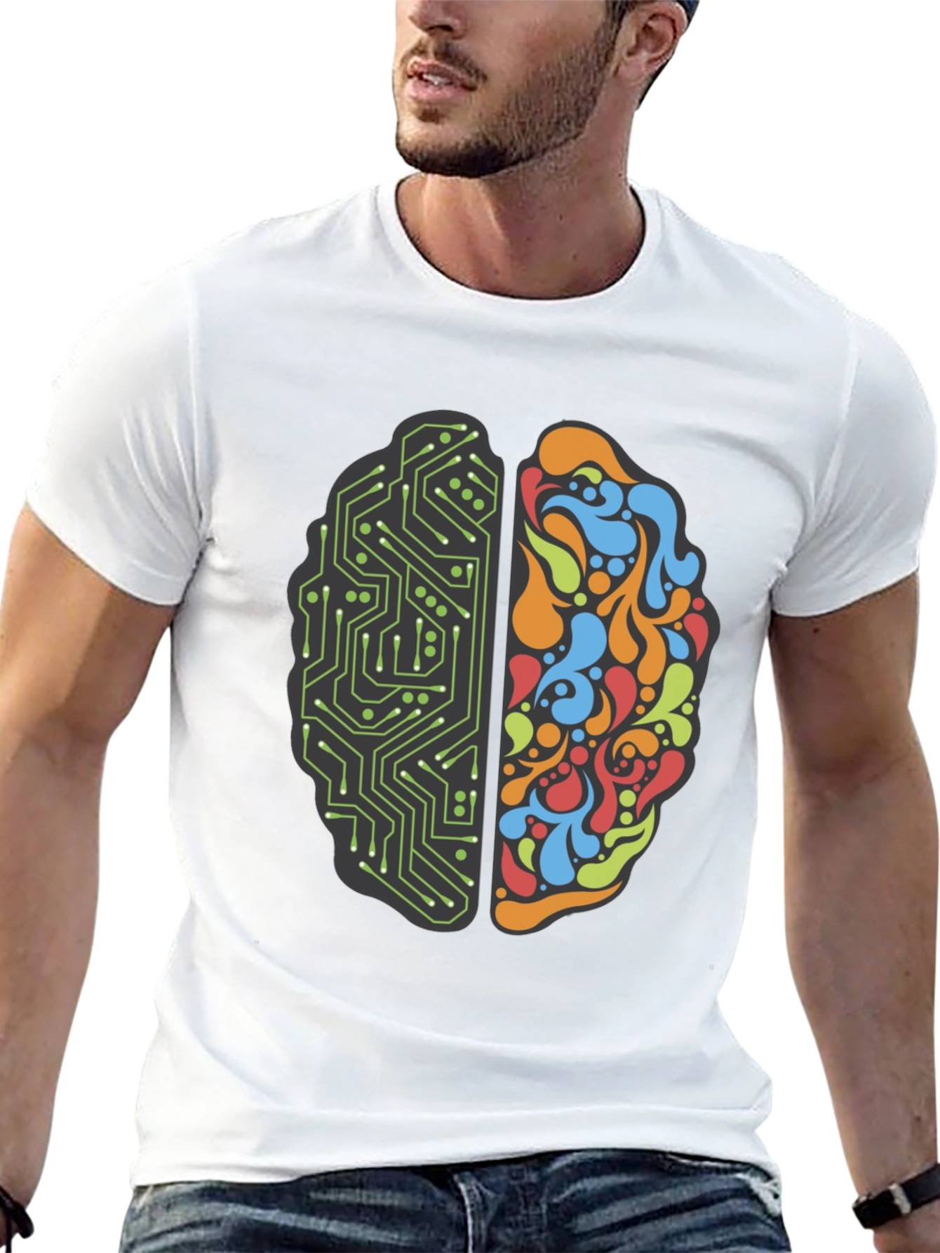 Brain Circuit T-Shirt - Logic & Creativity - 13