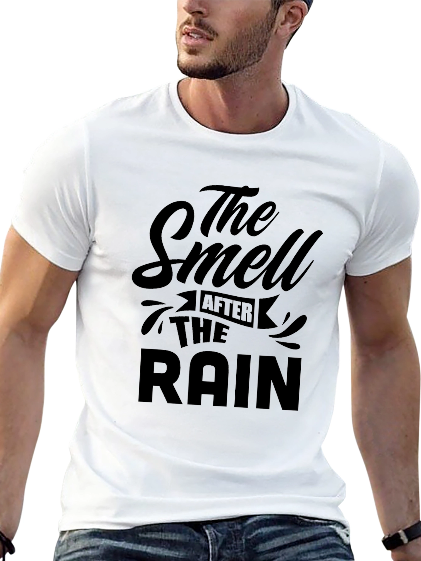 Black The Smell After The Rain Black Graphic T-Shirt view 13