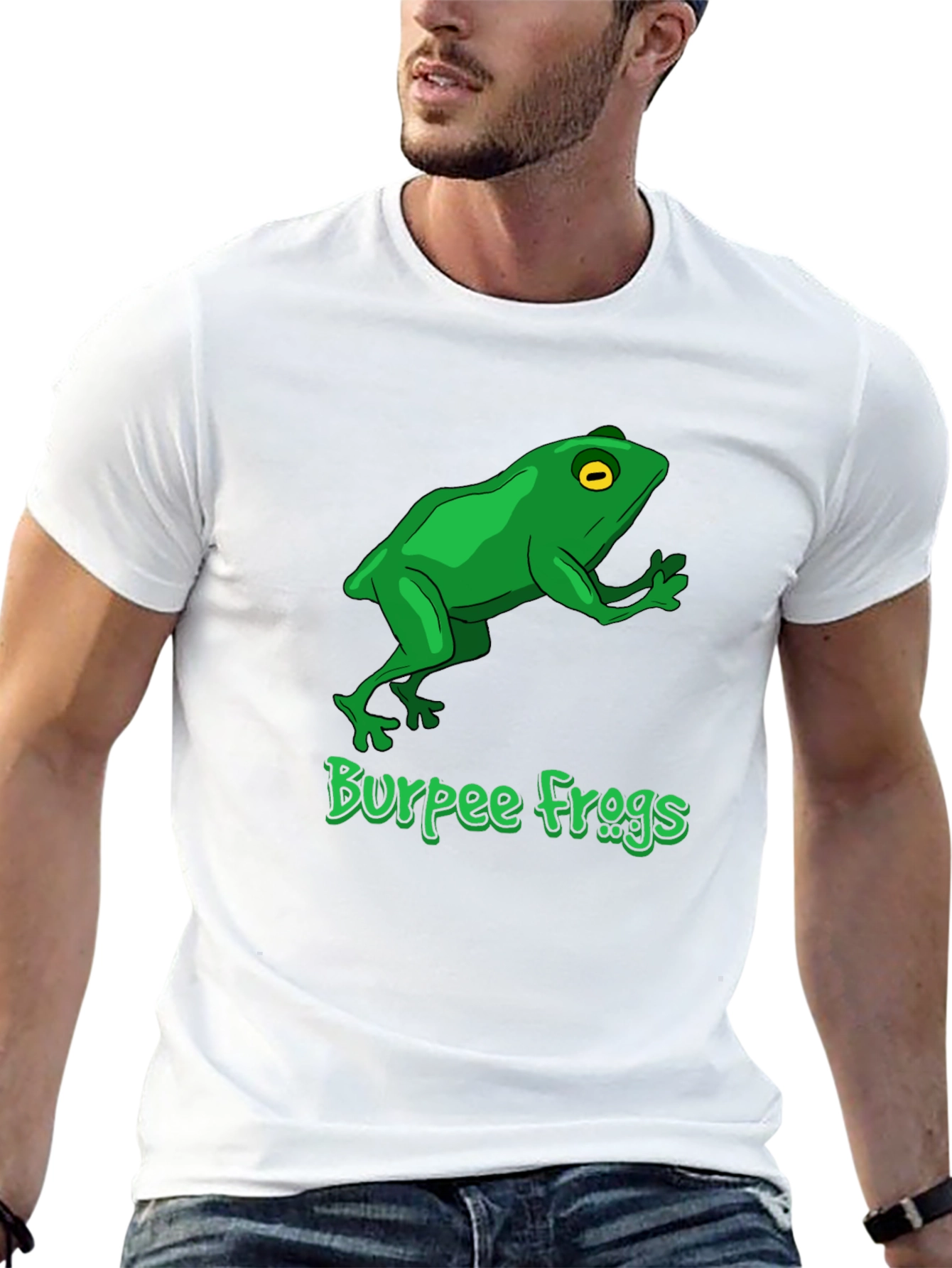 Black Burpee Frogs Graphic Tee - Black Cotton T-Shirt view 13