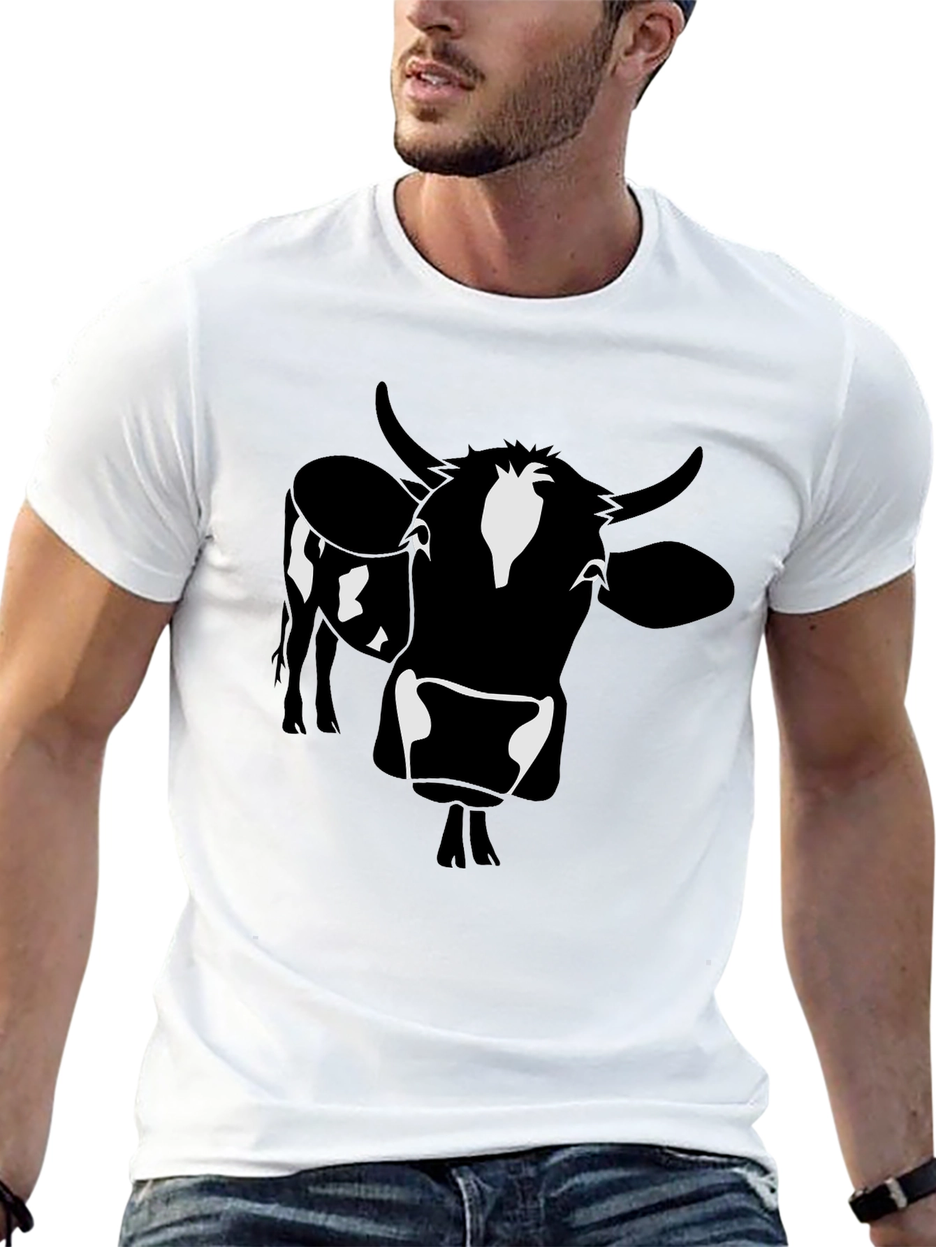 Black Black Cow Graphic Tee - Men's Short Sleeve Shirt view 13