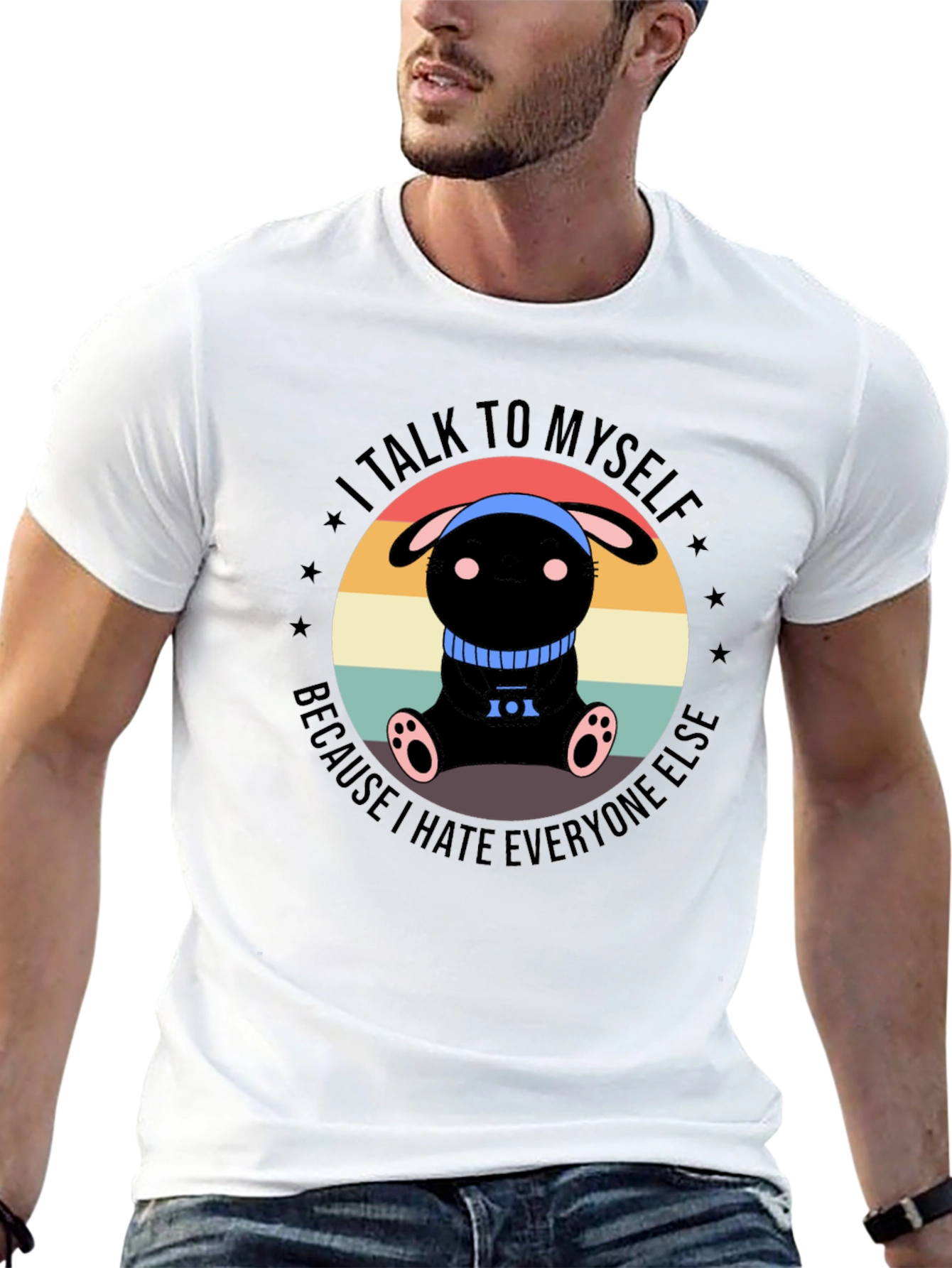 Black I Talk To Myself Graphic Tee view 13