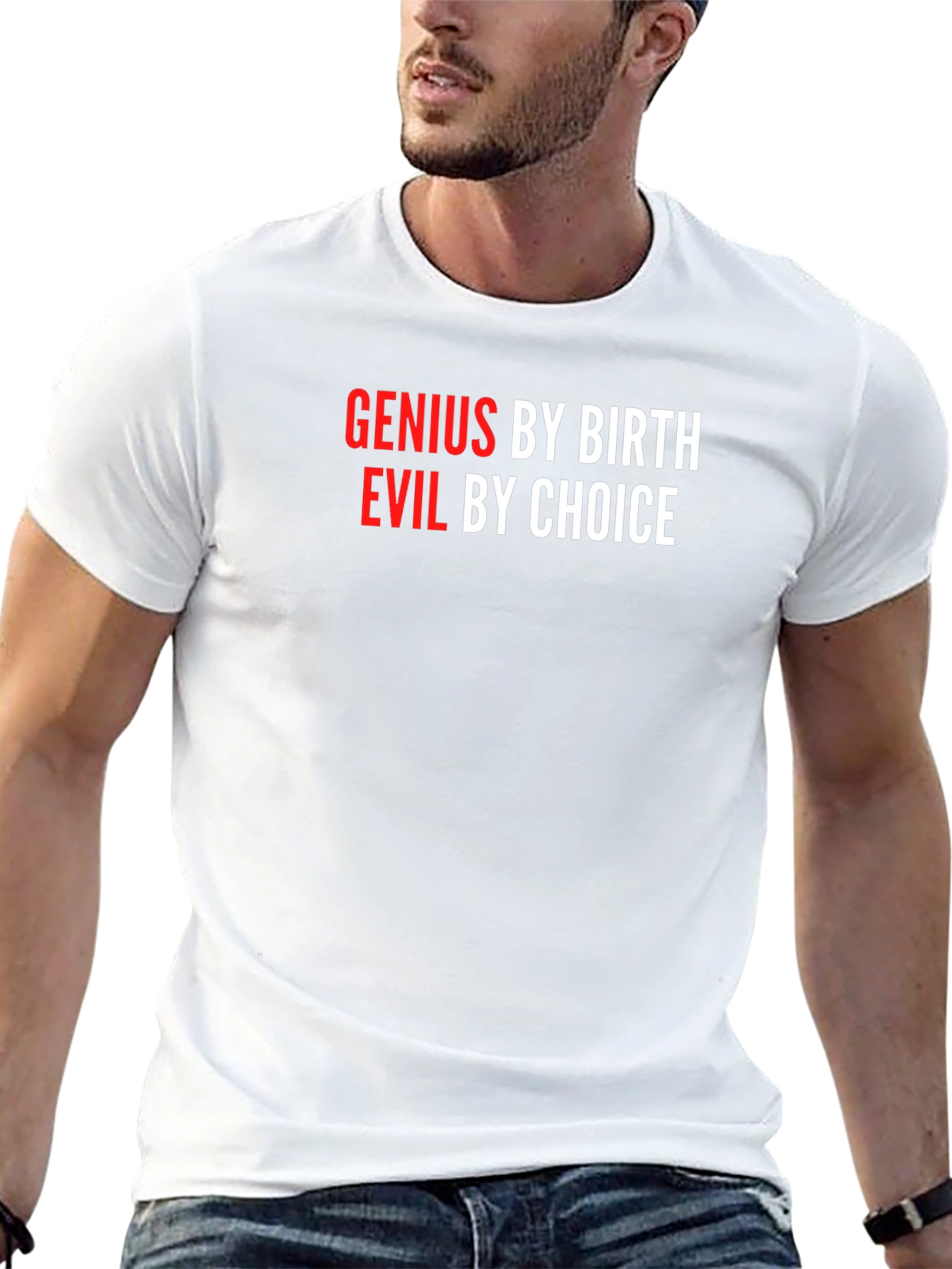 Black Genius By Birth, Evil By Choice Graphic Tee view 13