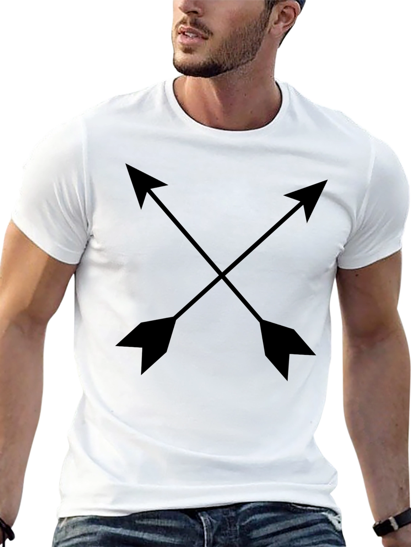 Black Arrow Graphic Black T-Shirt view 13
