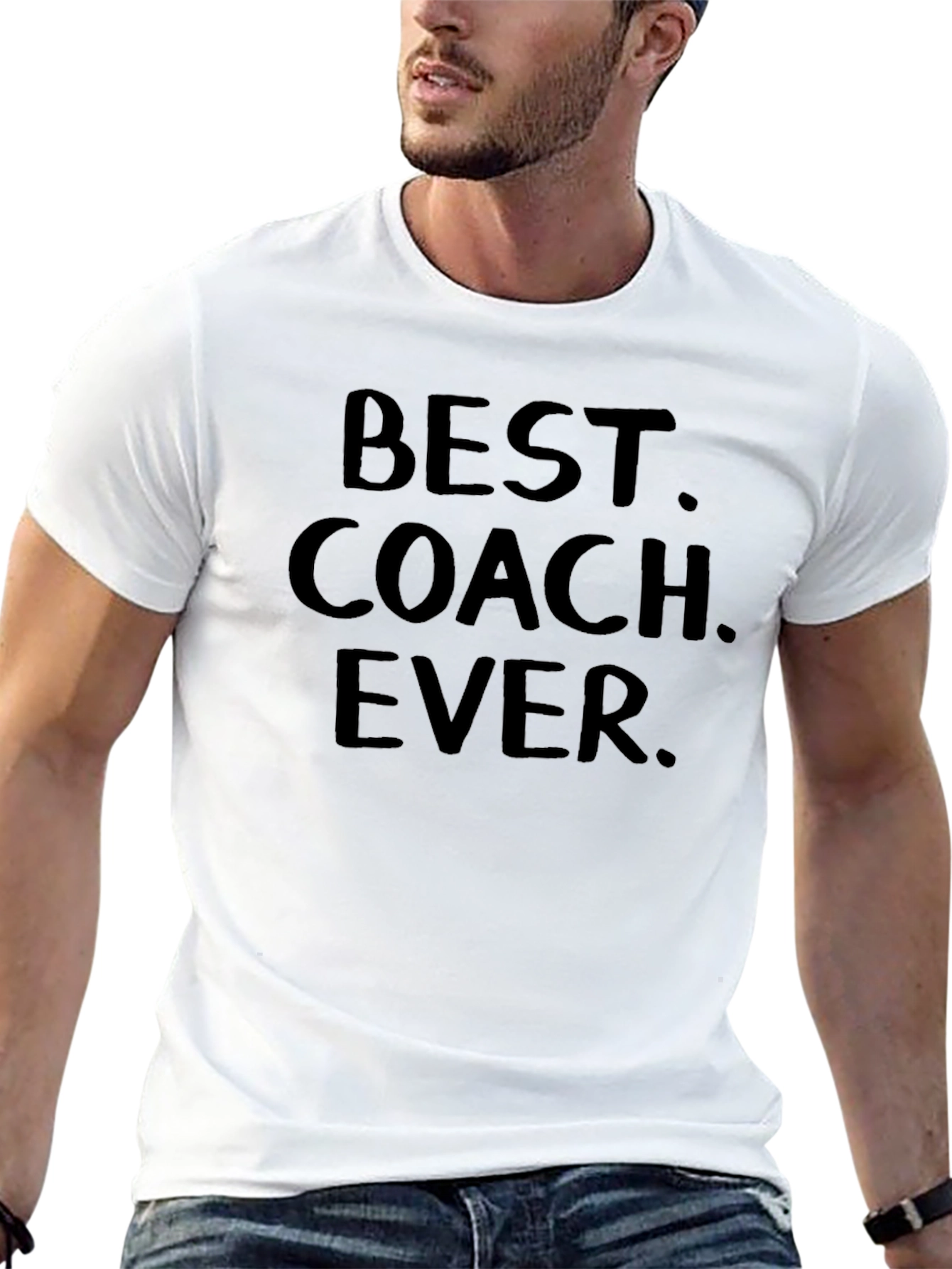 Black Best Coach Ever Graphic Tee view 13
