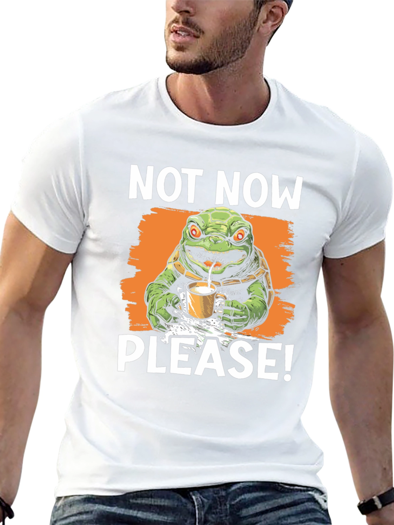Black Not Now Please! Turtle T-Shirt view 13
