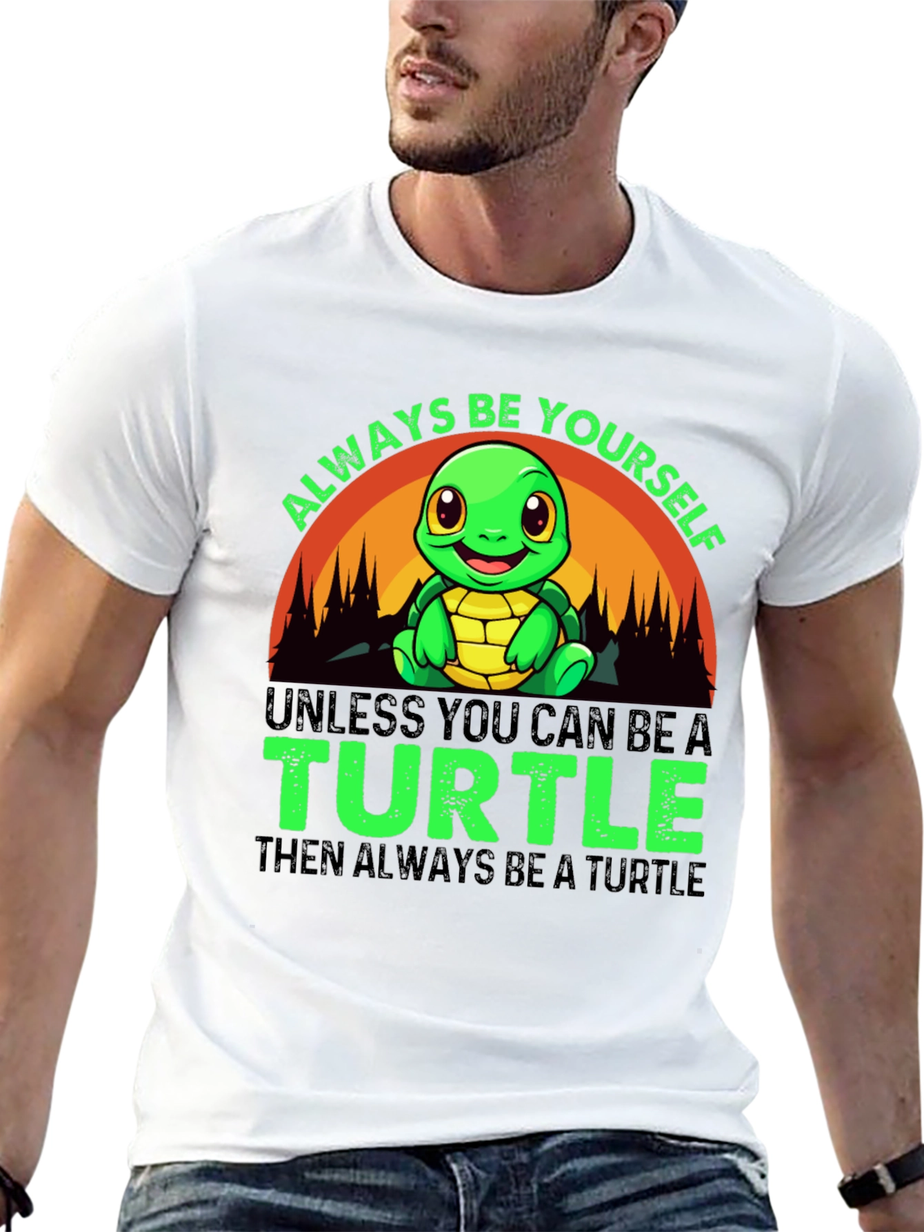 Black Always Be Yourself Turtle T-Shirt view 13