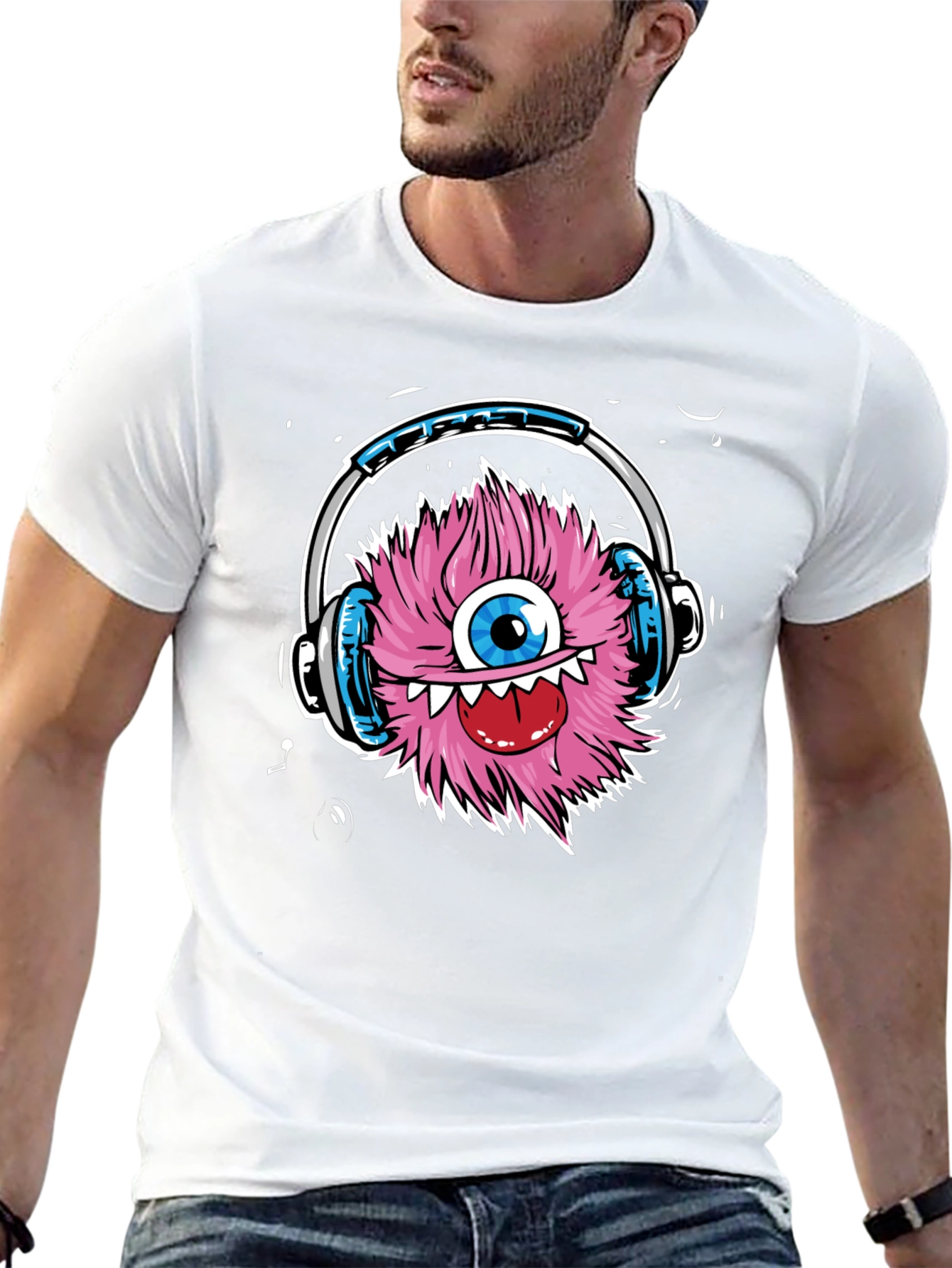 Black Monster DJ Graphic T-Shirt - Music Lover Tee view 13