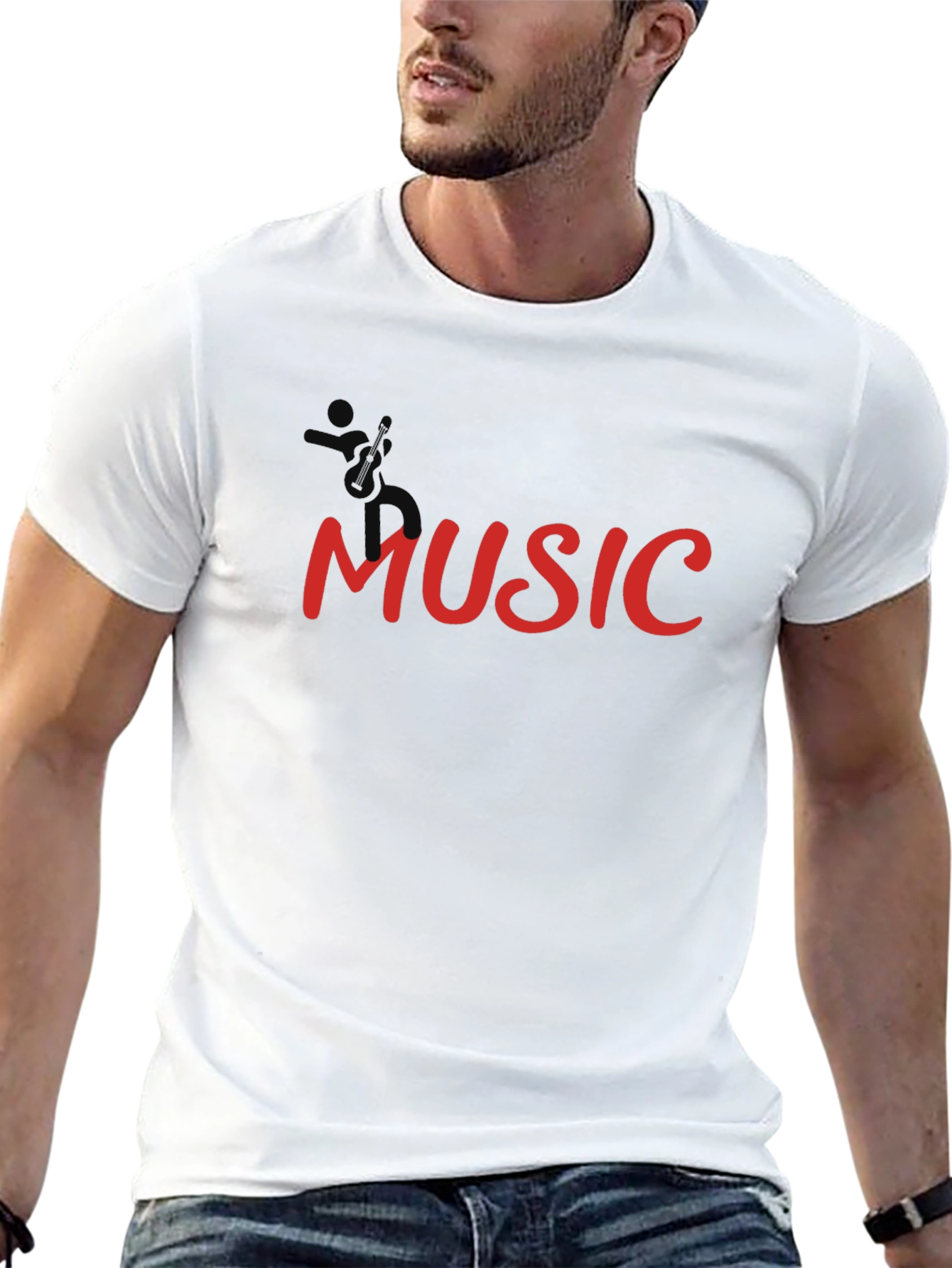 Black Music Graphic Black T-Shirt view 13