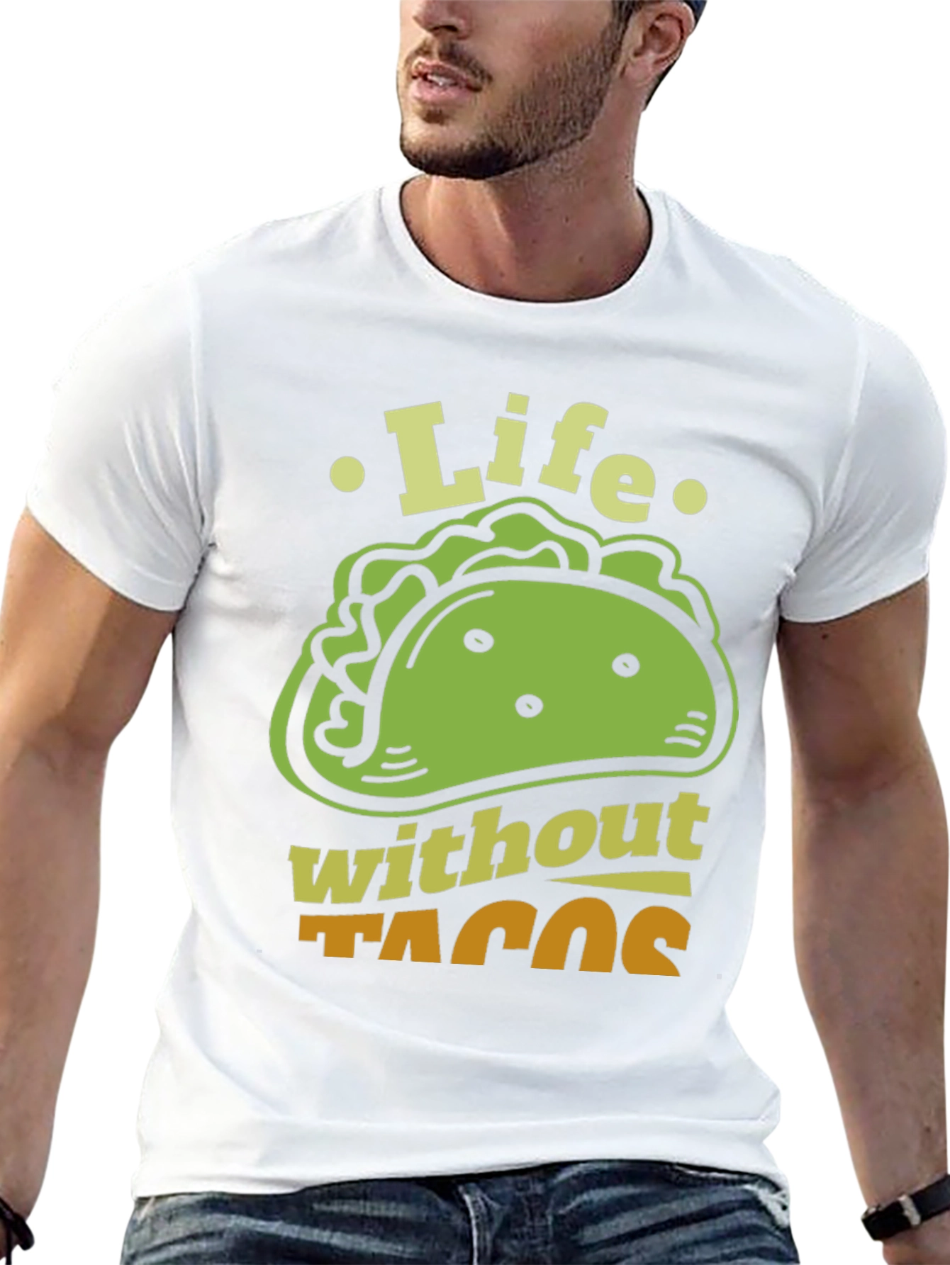 Black Life Without Tacos Funny Graphic T-Shirt view 13