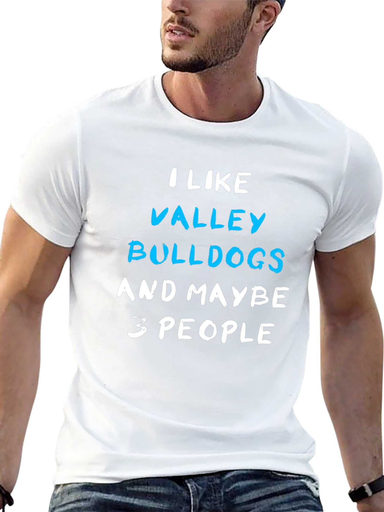Black I Like Valley Bulldogs T-Shirt - Funny Graphic Tee view 13