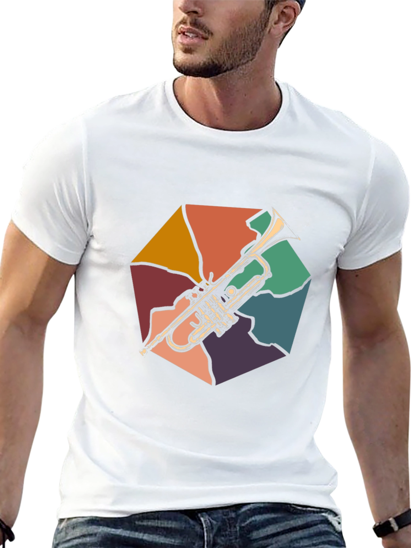 Black Trumpet Retro T-Shirt - Black view 13