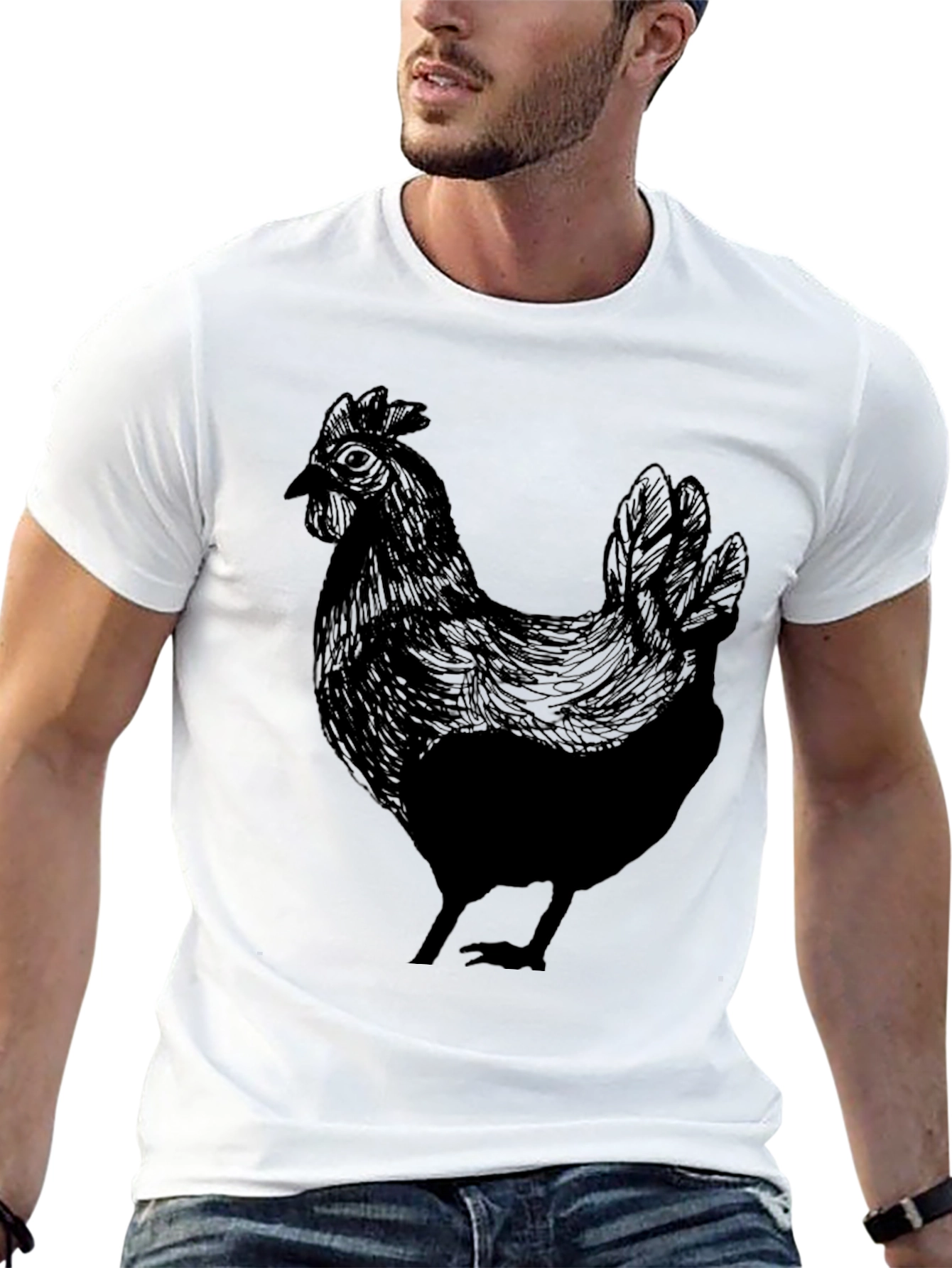 Black Black Chicken Graphic Tee - Men's Crew Neck view 13