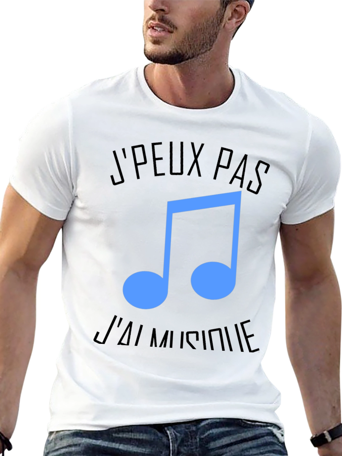 Black Music Lover Tee: "J'Peux Pas, J'ai Musique" view 13