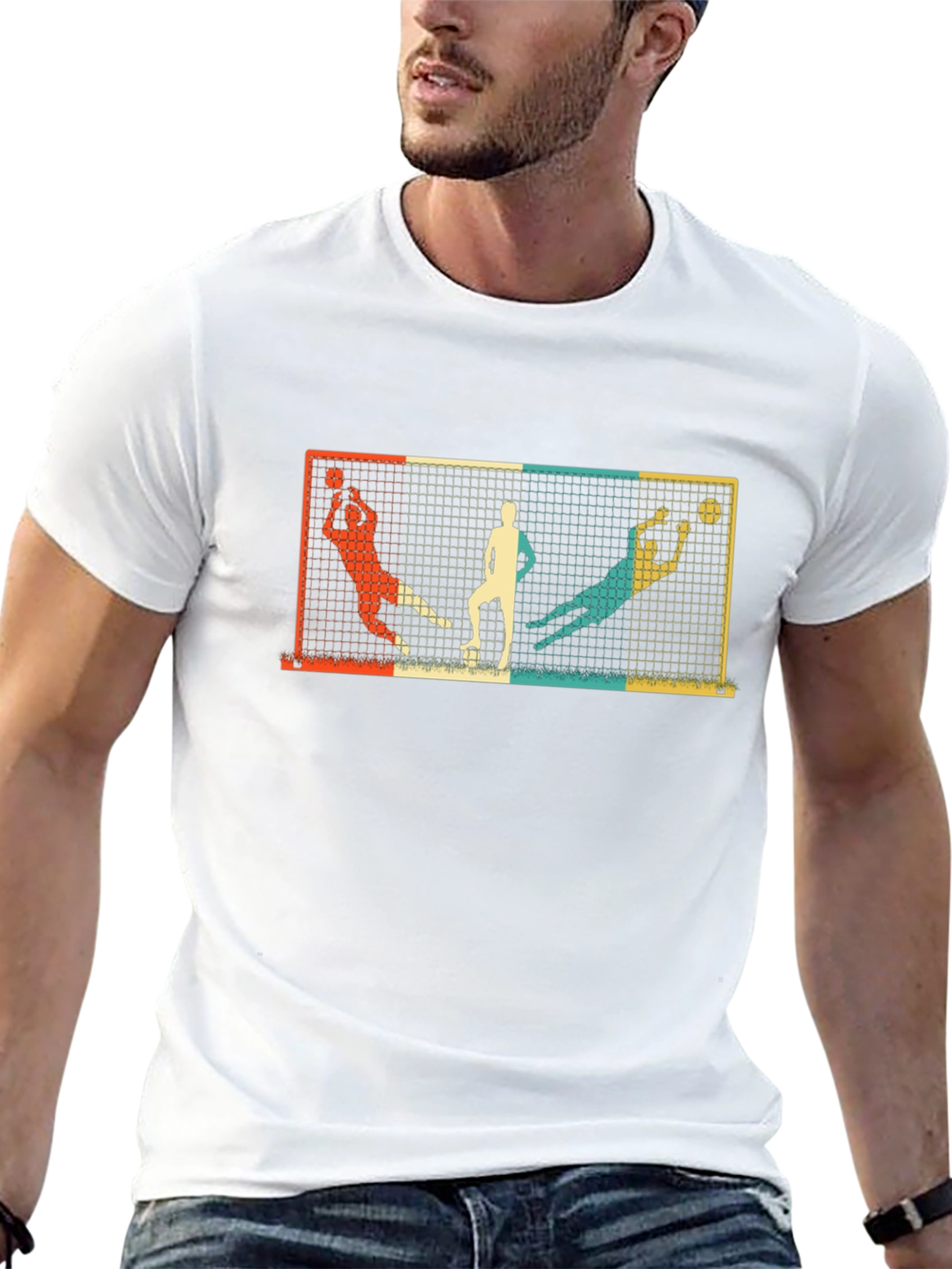 Black Retro Goalie Graphic T-Shirt view 13