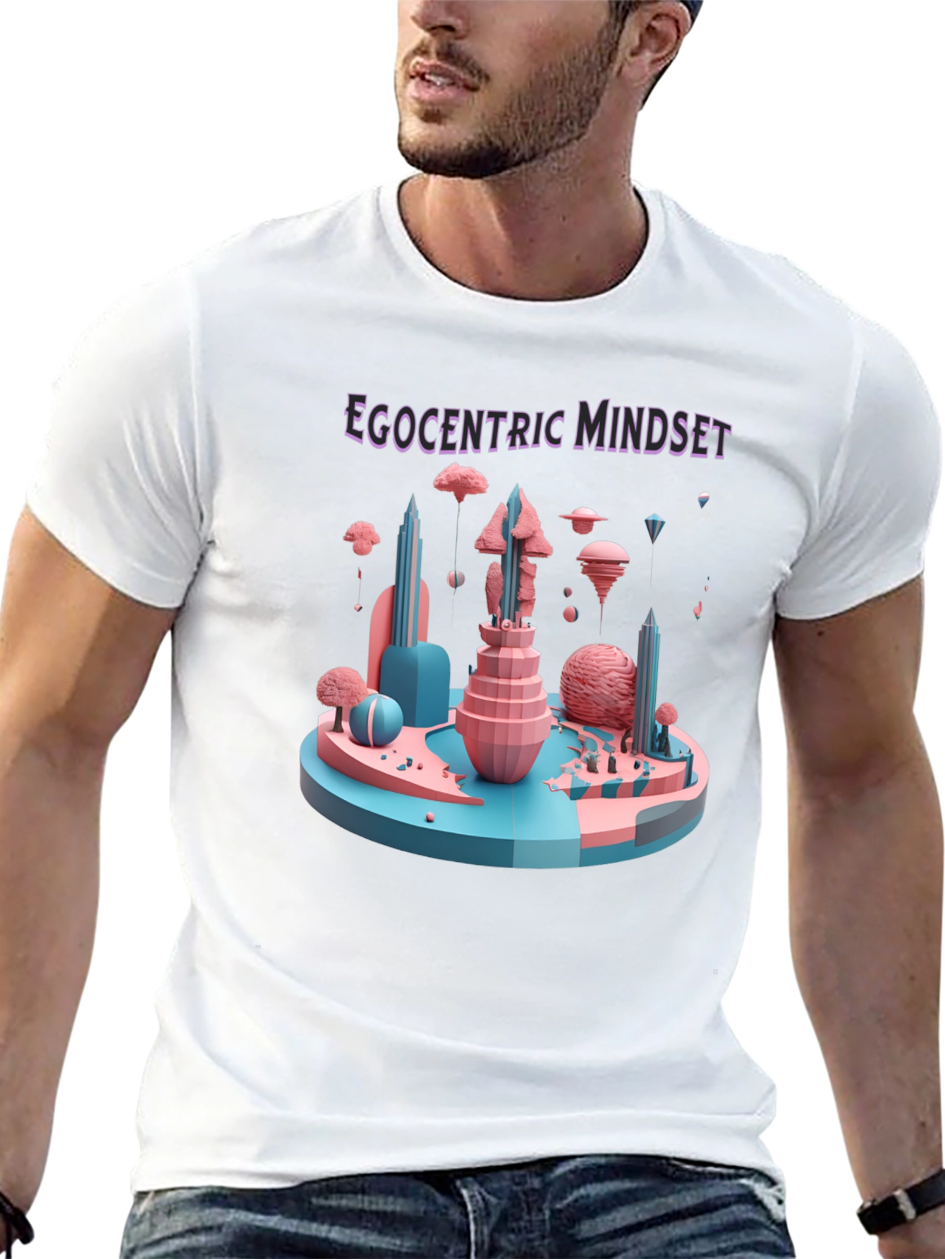 Black Egocentric Mindset Graphic Tee view 13