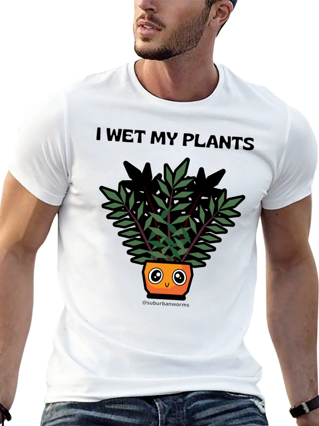Black I Wet My Plants T-Shirt Funny Plant Lover Tee view 13