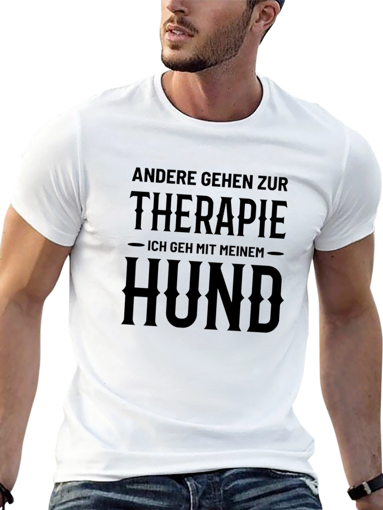 Black Therapie Hund T-Shirt - Dog Lover Gift view 13