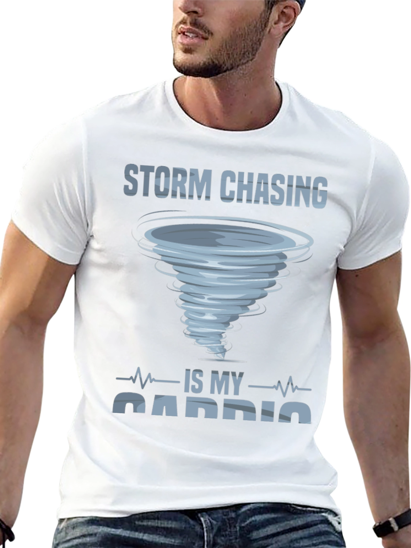 Black Storm Chasing Cardio Graphic T-Shirt view 13