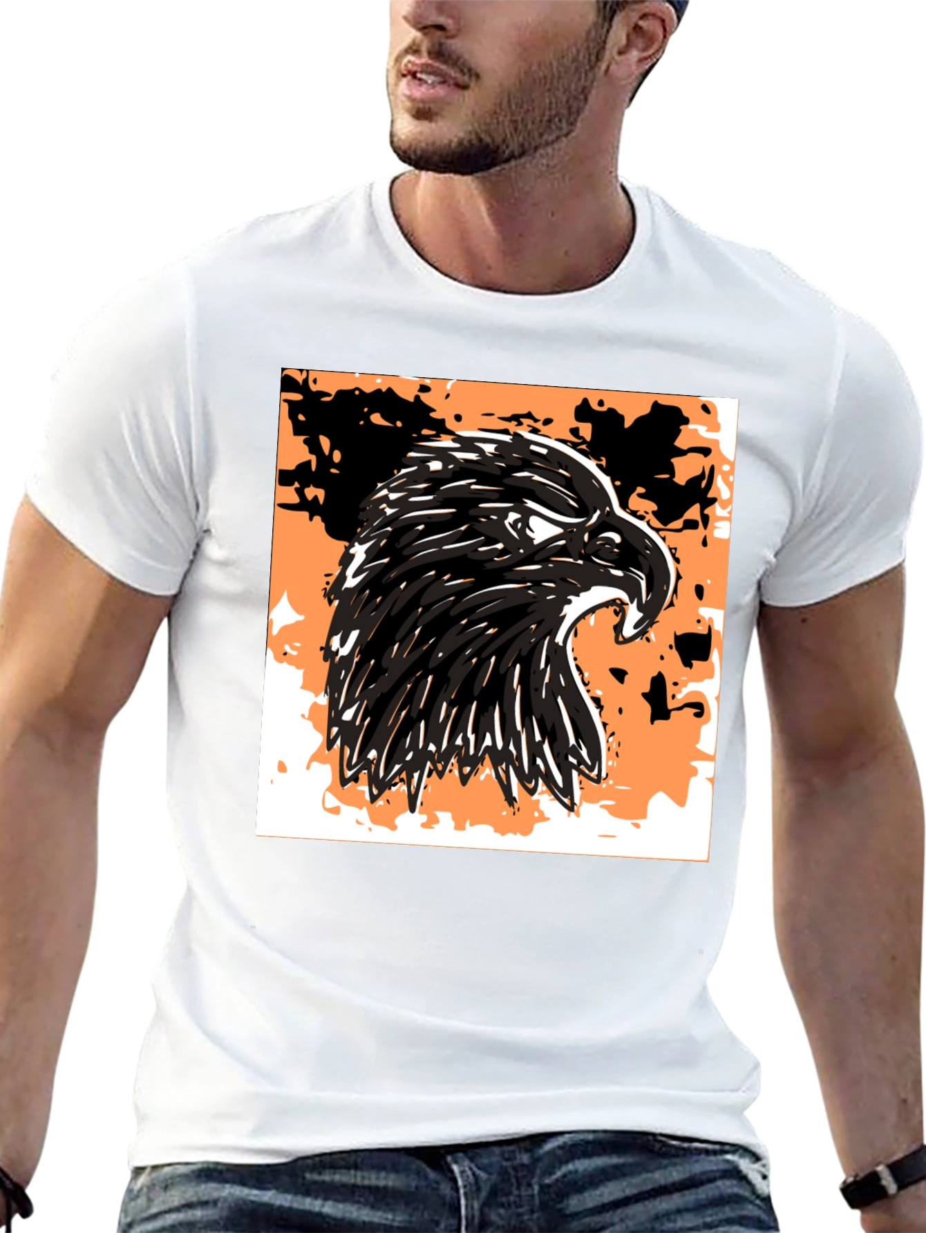 Black Eagle Graphic T-Shirt - Bold Black Design view 13