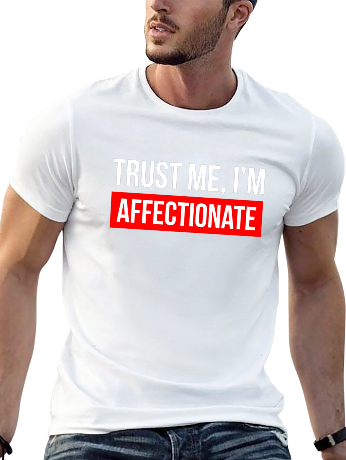 Black Trust Me, I'm Affectionate T-Shirt - Funny Graphic Tee view 13