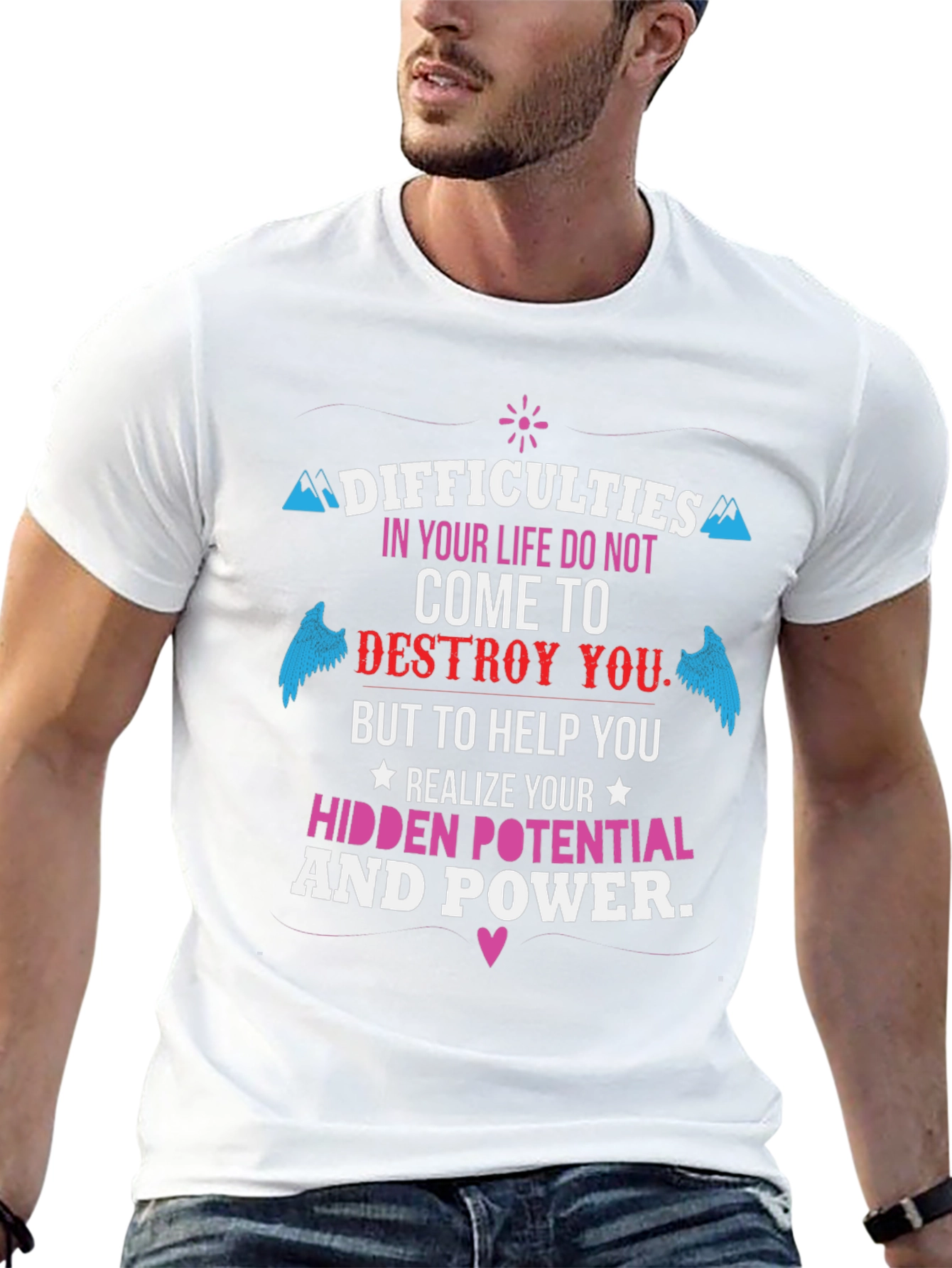 Black Motivational T-Shirt - Hidden Potential & Power view 13
