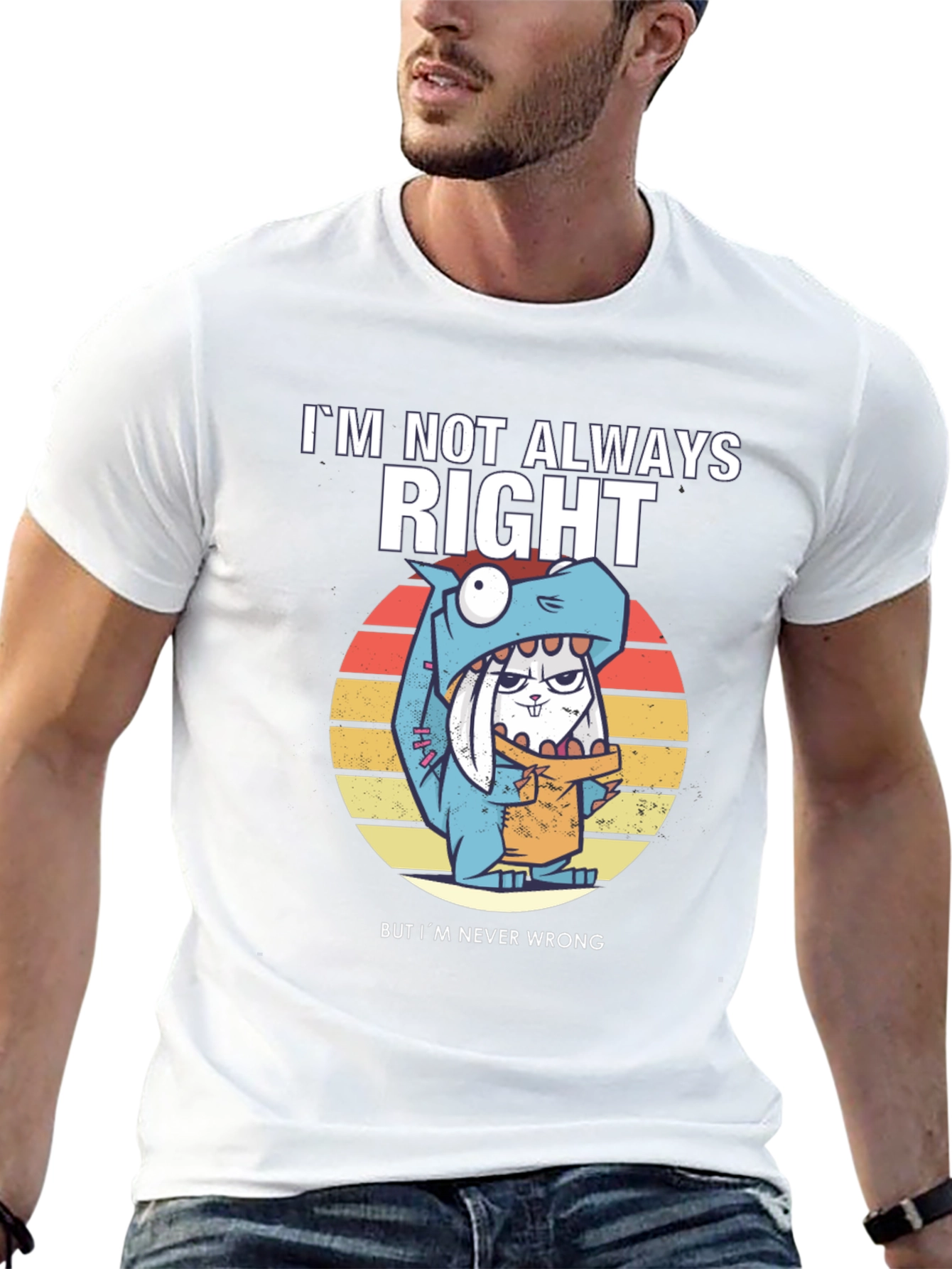 Black I'm Not Always Right T-Shirt view 13