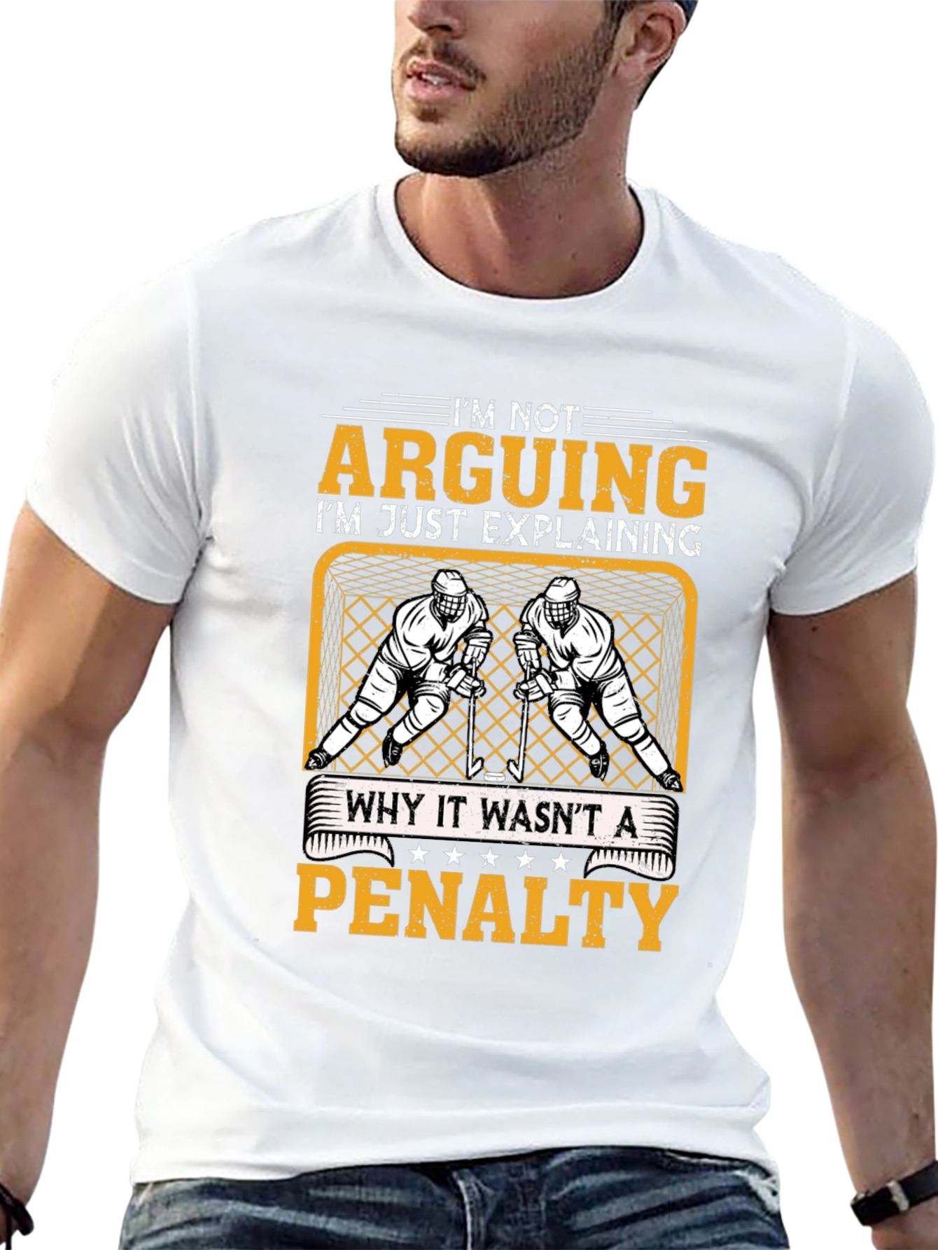 Black Hockey Penalty Argument T-Shirt view 13