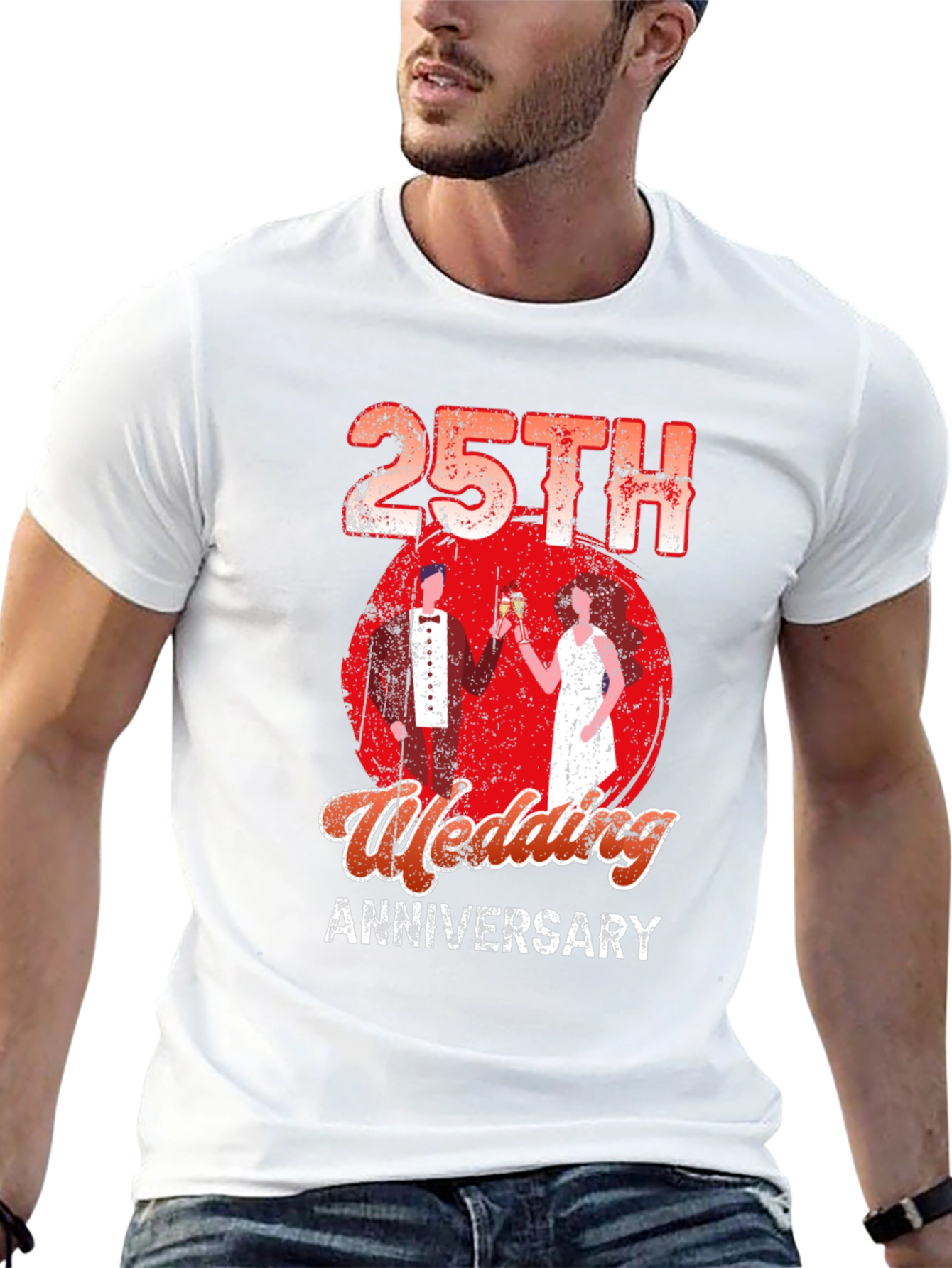 25th Wedding Anniversary Graphic T-Shirt - 13