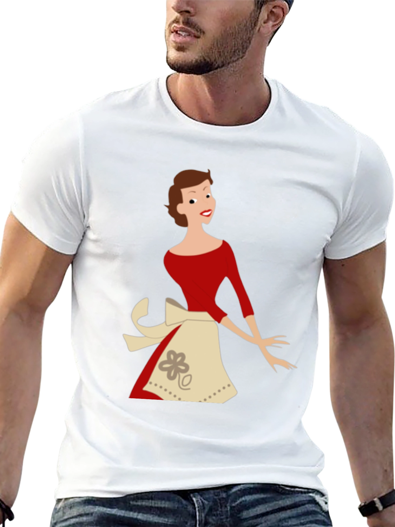 Black Retro Housewife T-Shirt - Black view 13