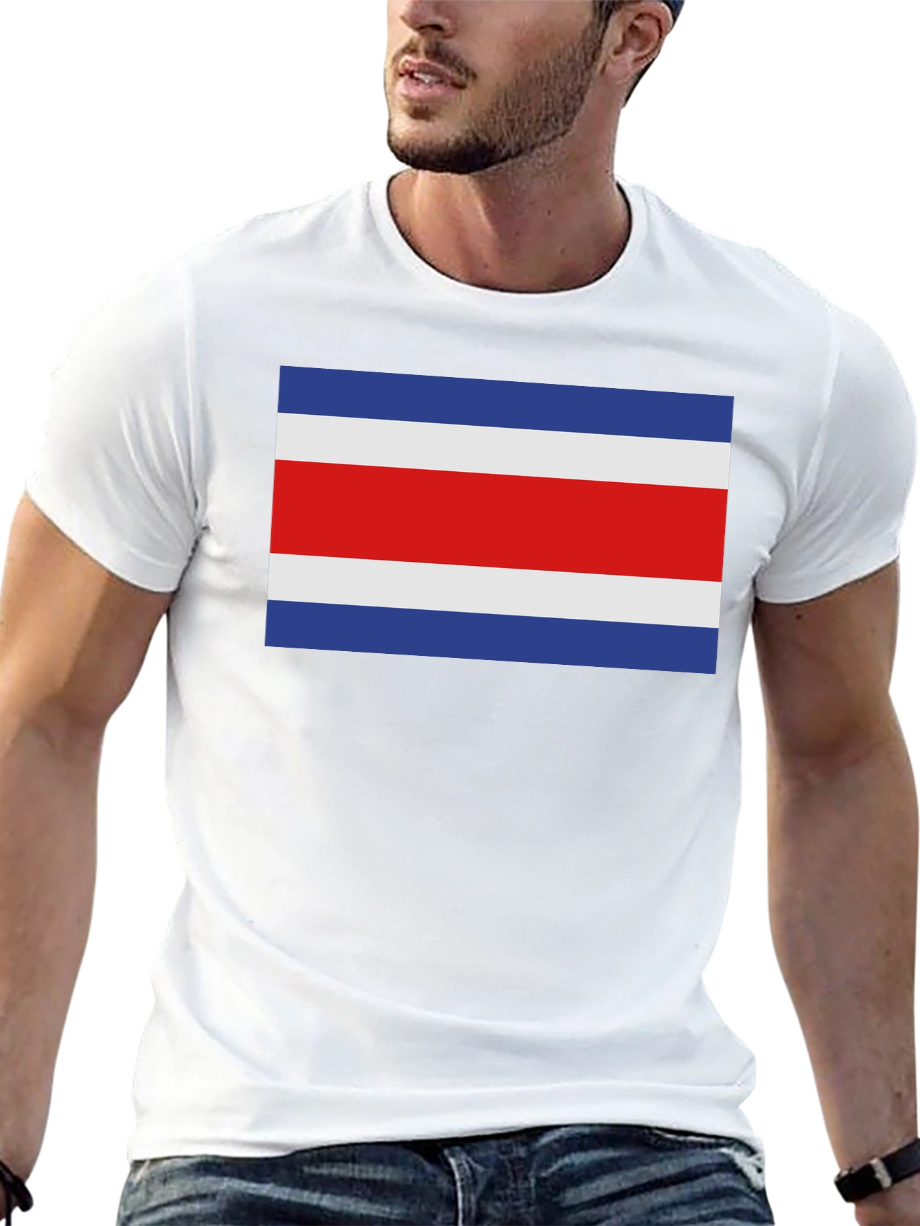 Black Costa Rica Flag T-Shirt - Show Your Pride! view 13