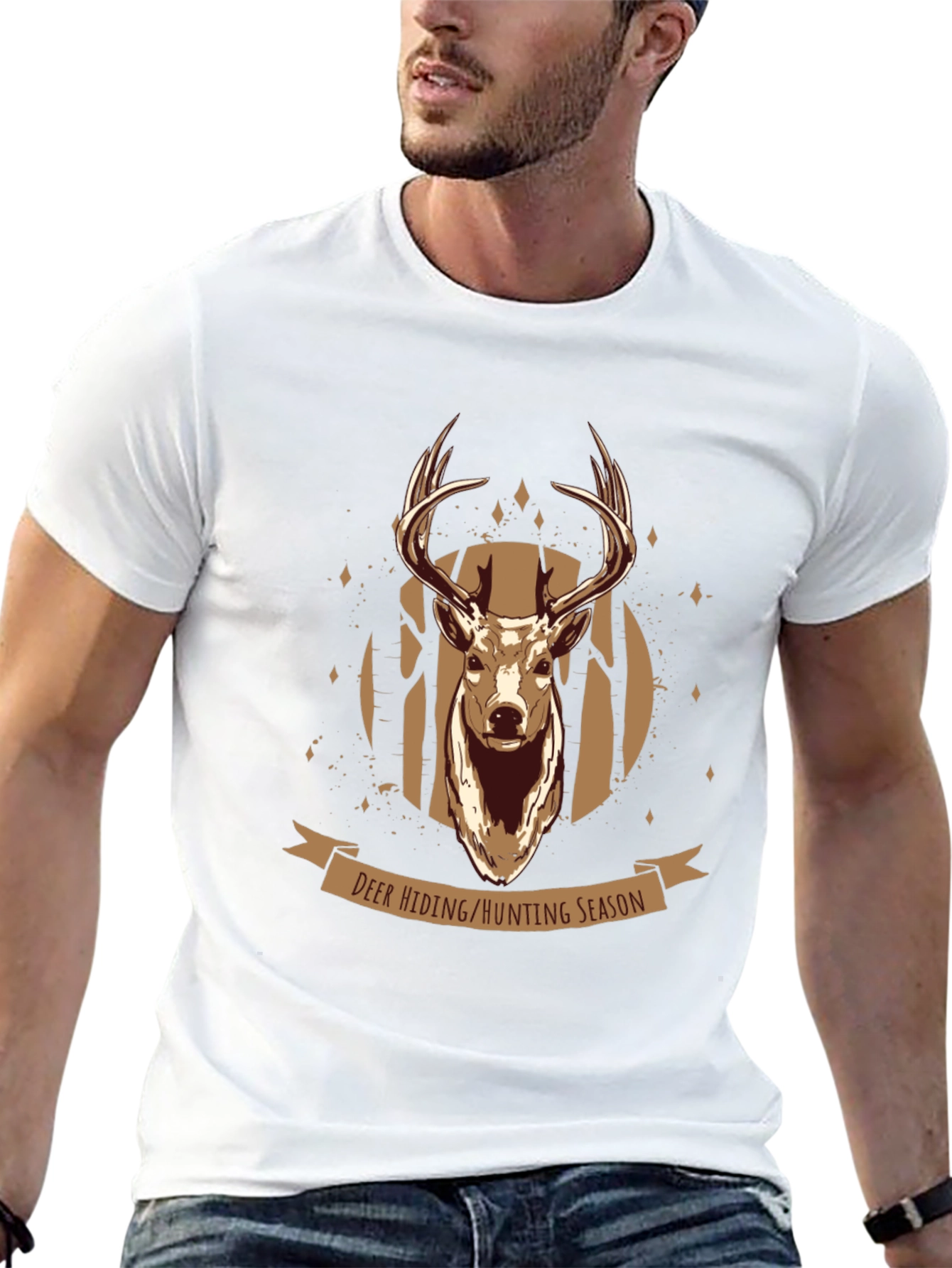 Black Deer Hunting Season Graphic Tee view 13