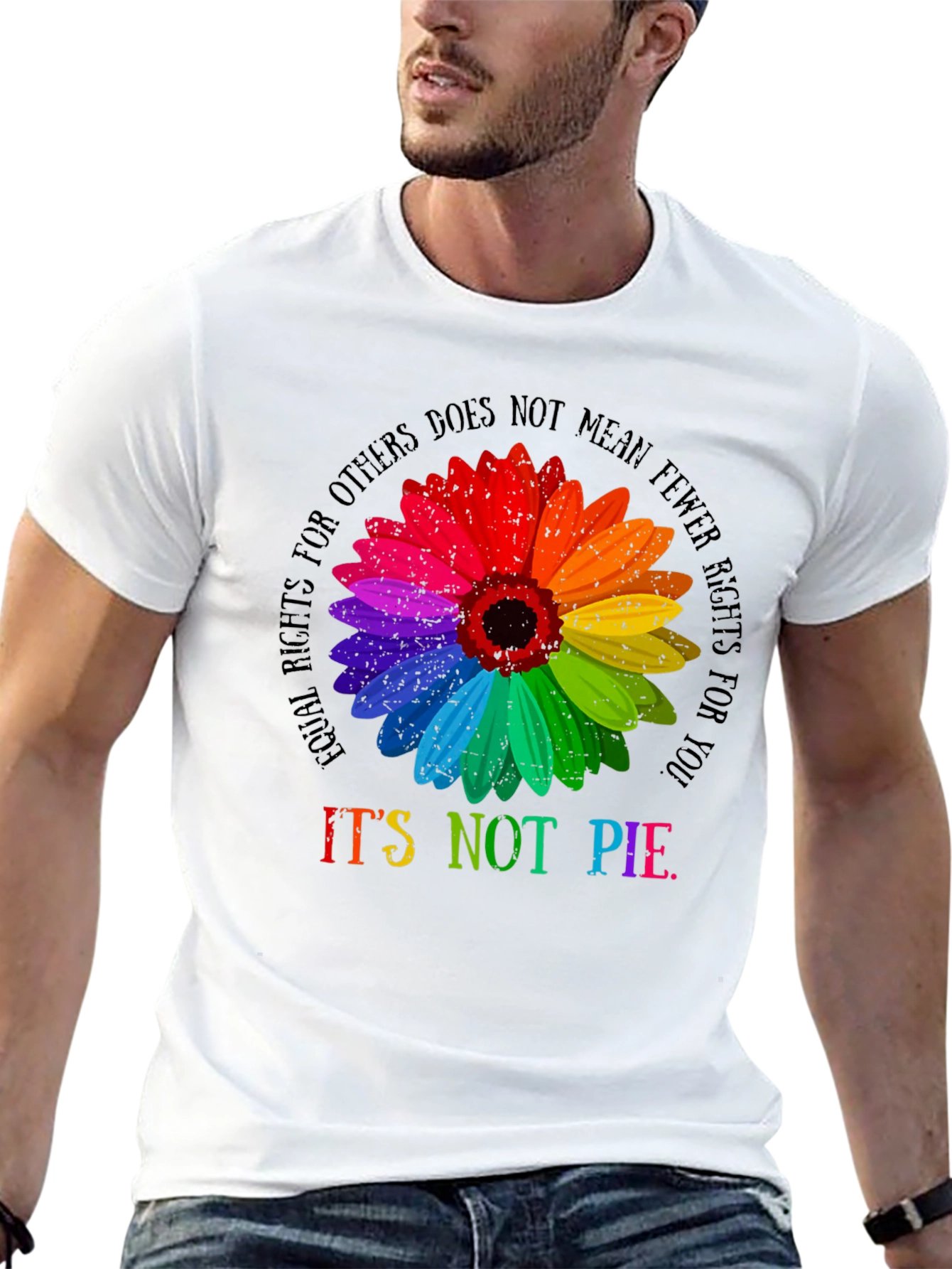 Black LGBTQ+ Rights Equality Sunflower Graphic Tee view 13
