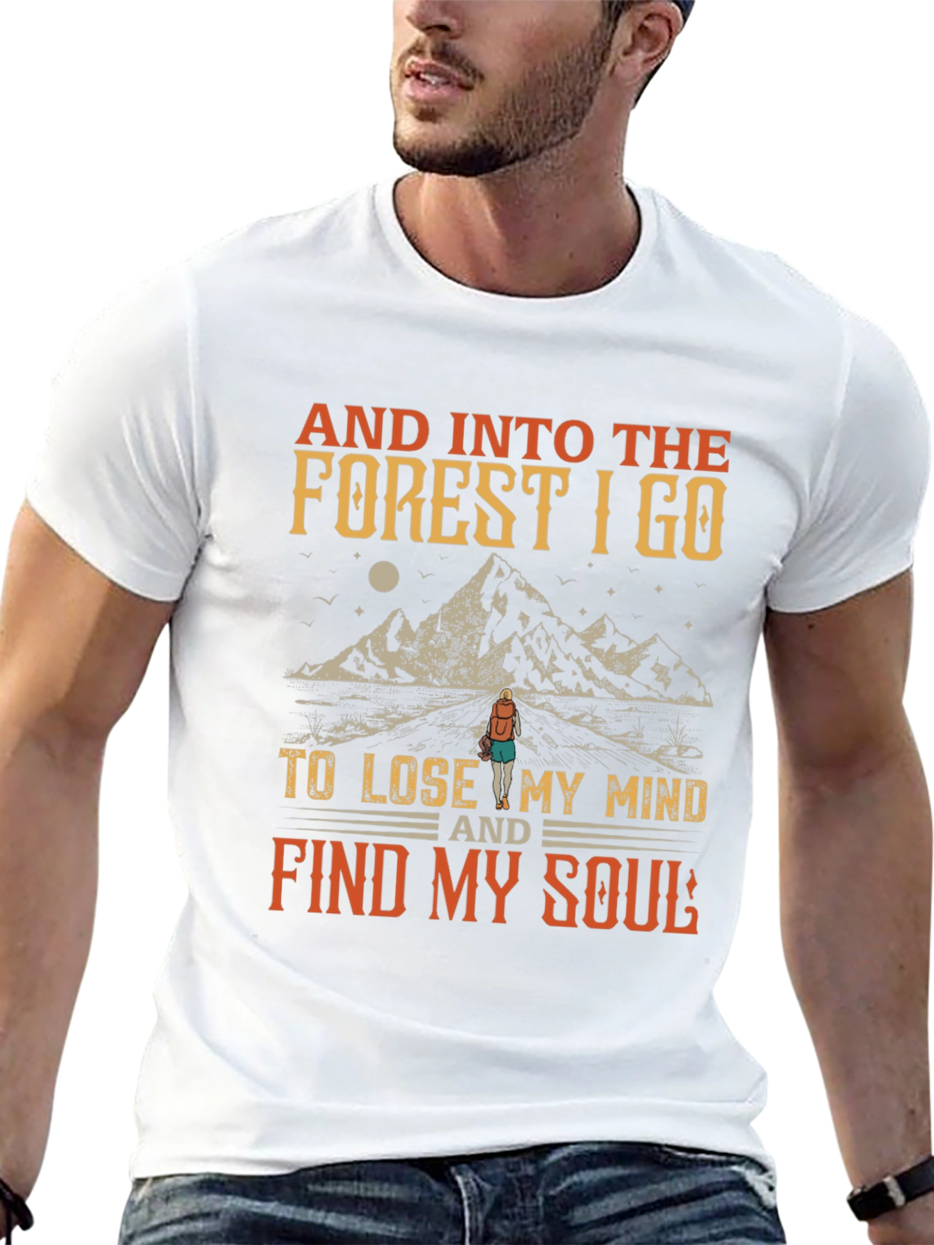 Black Into the Forest Graphic Tee view 13