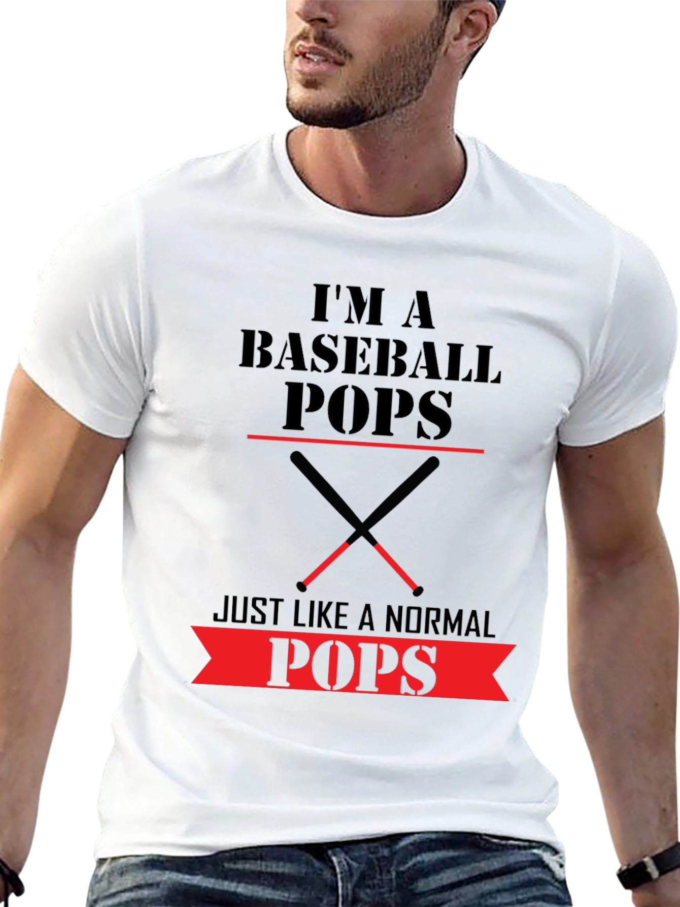 Baseball Pops Graphic T-Shirt - Dad Gift - 13