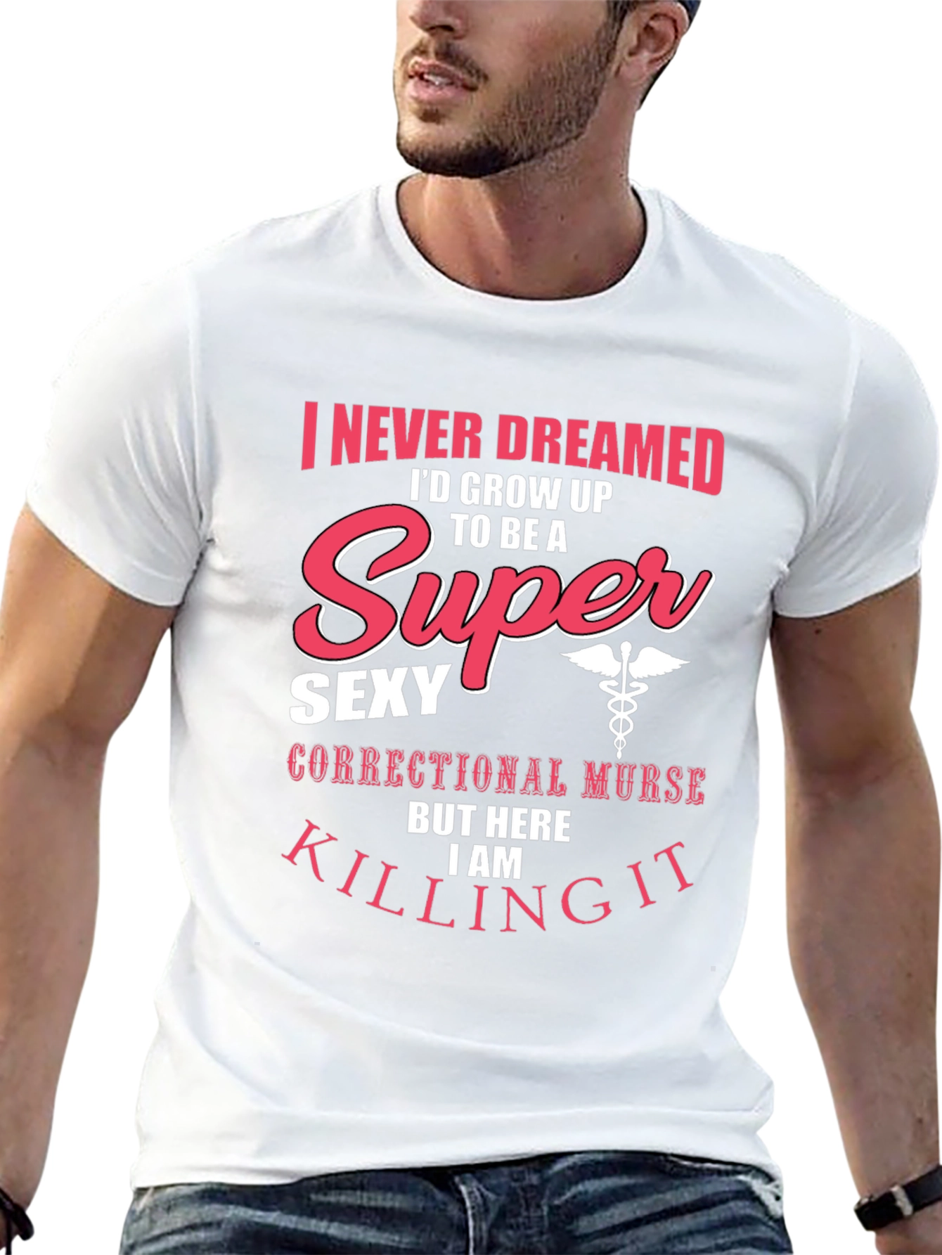 Black Super Sexy Correctional Nurse T-Shirt view 13