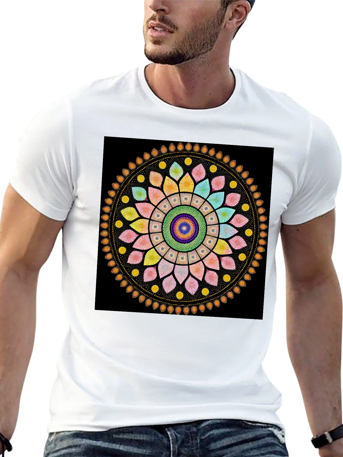 Black Mandala T-Shirt - Vibrant Graphic Tee view 13