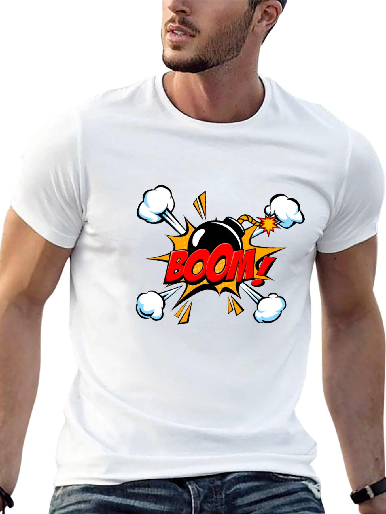 Black Boom Bomb Graphic T-Shirt - Explosive Fun! view 13