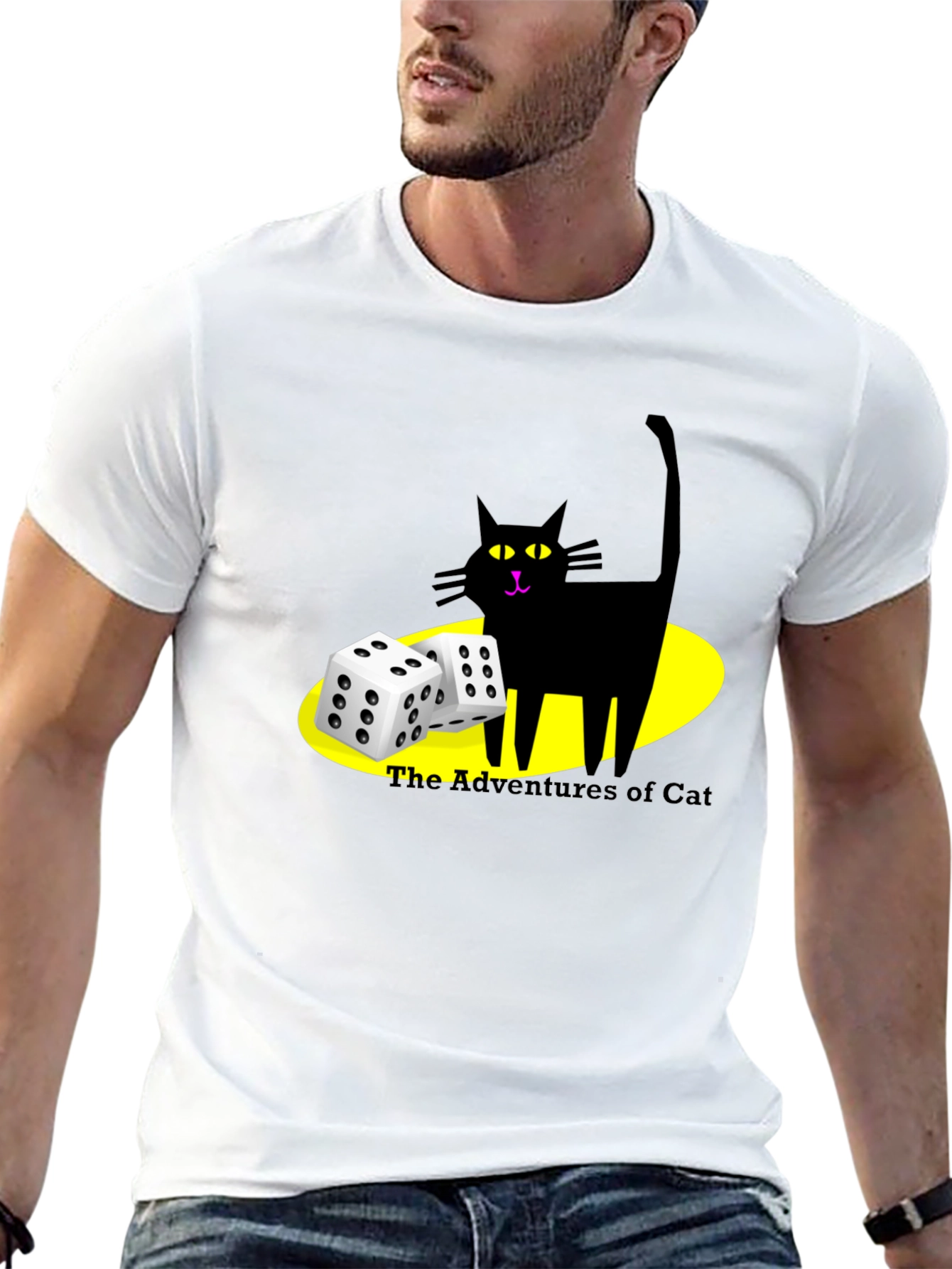 Adventures of Cat Black T-Shirt - 13