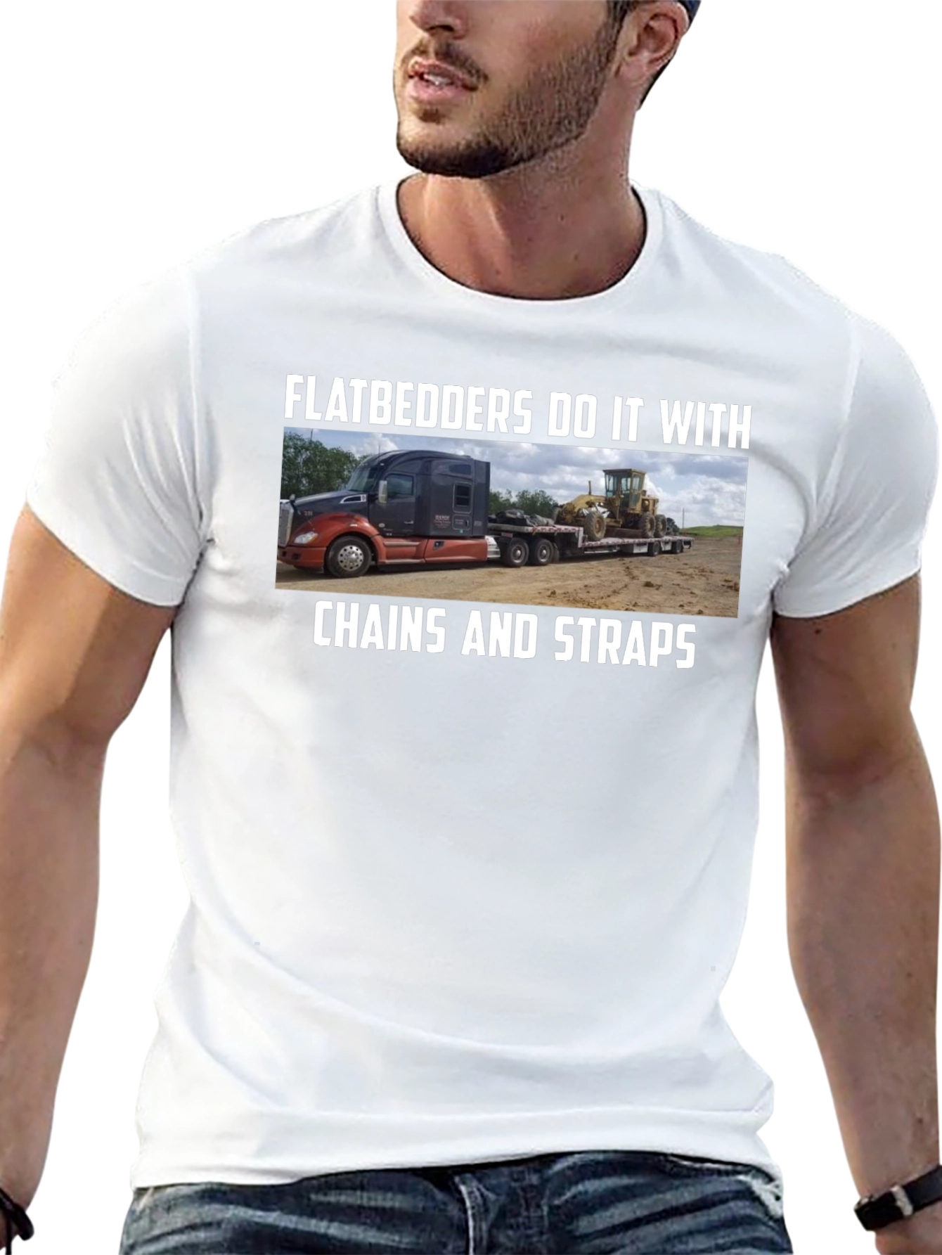 Black Flatbedders Do It With Chains And Straps T-Shirt view 13