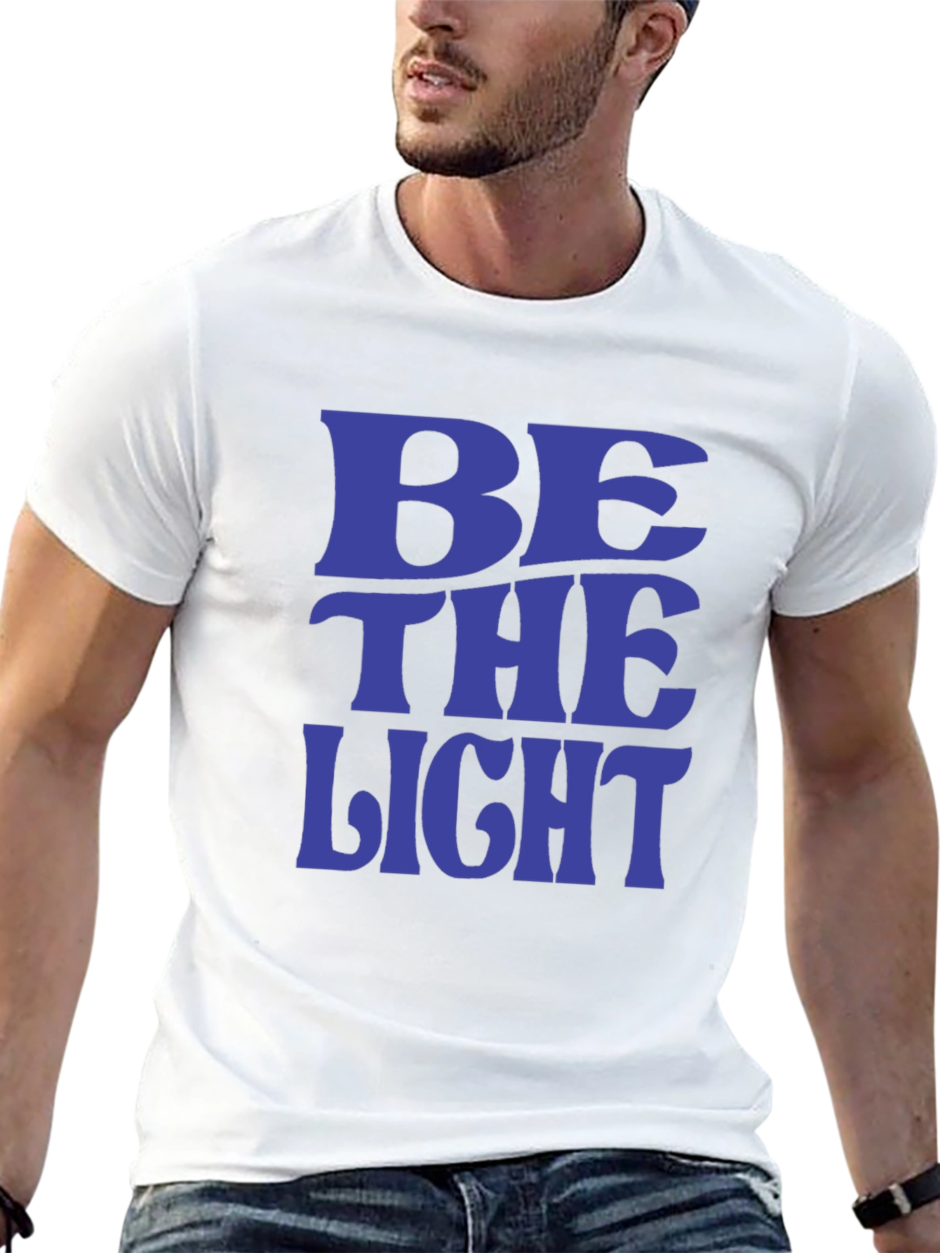 Black Be The Light T-Shirt - Positive Message Tee view 13